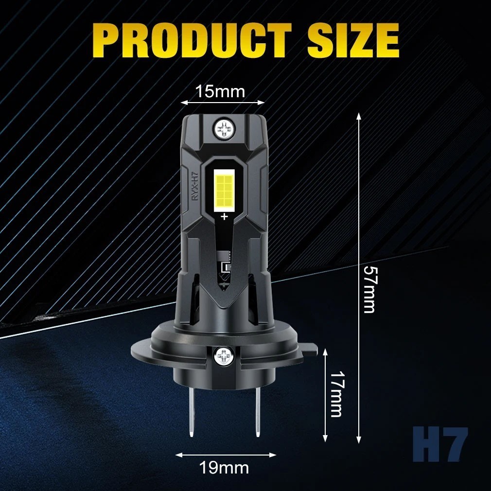 2X H7 LED Headlight Bulbs 6000K For Kawasaki Ninja 650R 2006-2011 650 2013-2019
