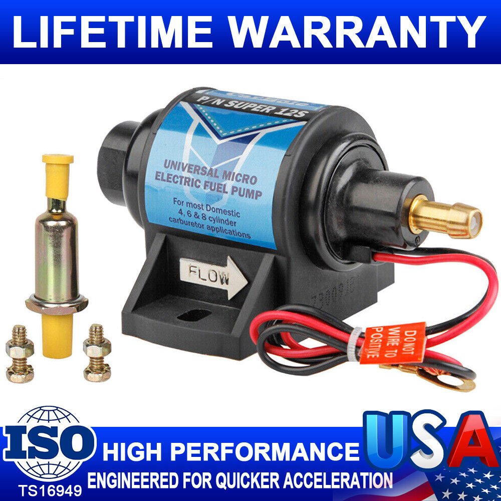 Universal Electric Fuel Pump 12V 35gph 5-9 psi For Chevy GMC Ford SBC BBC SBF