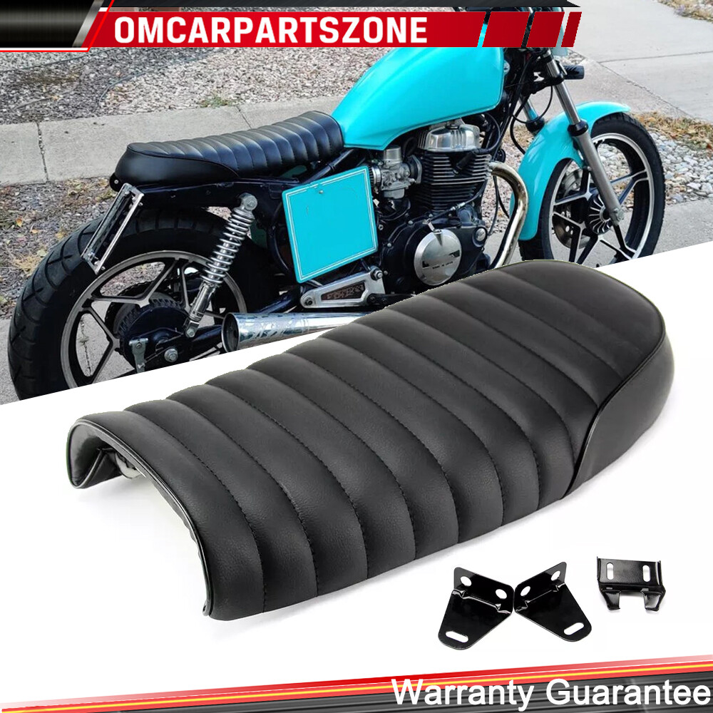 Motorcycle Flat Brat Vintage Saddle Cafe Racer Seat For Suzuki GS Yamaha Honda