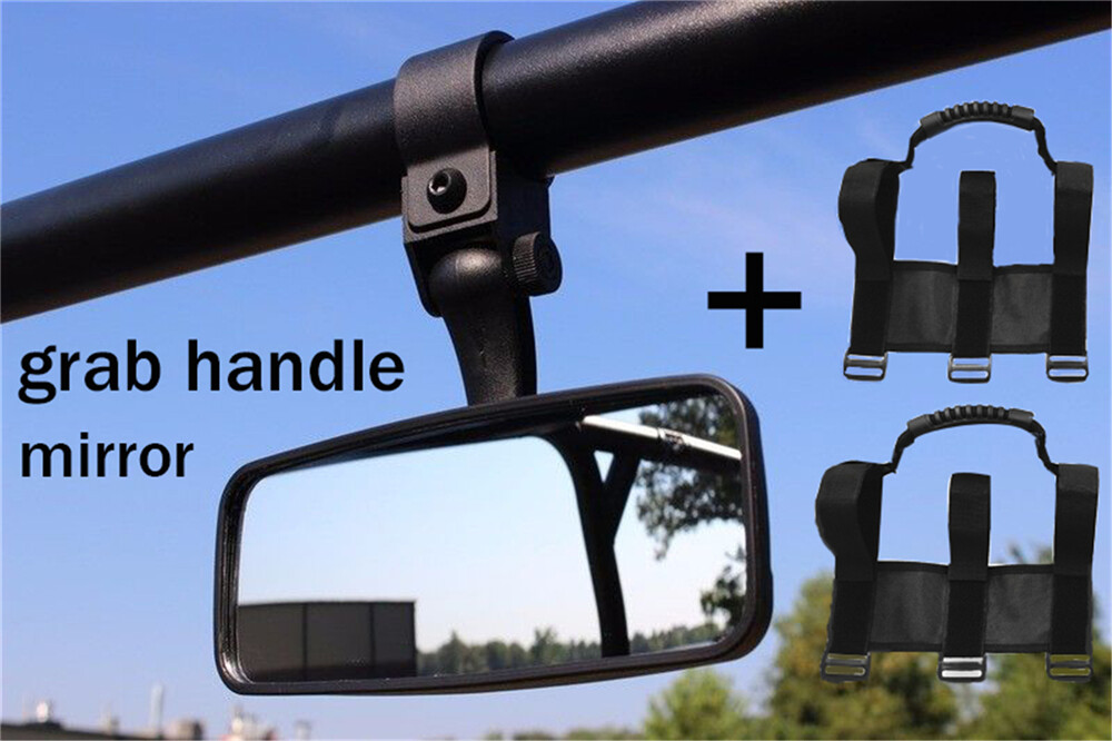 HTTMT- UTV POLARIS RZR 1.75″ REAR-VIEW SIDE-VIEW HIGH IMPACT CONVEX MIRROR Grab