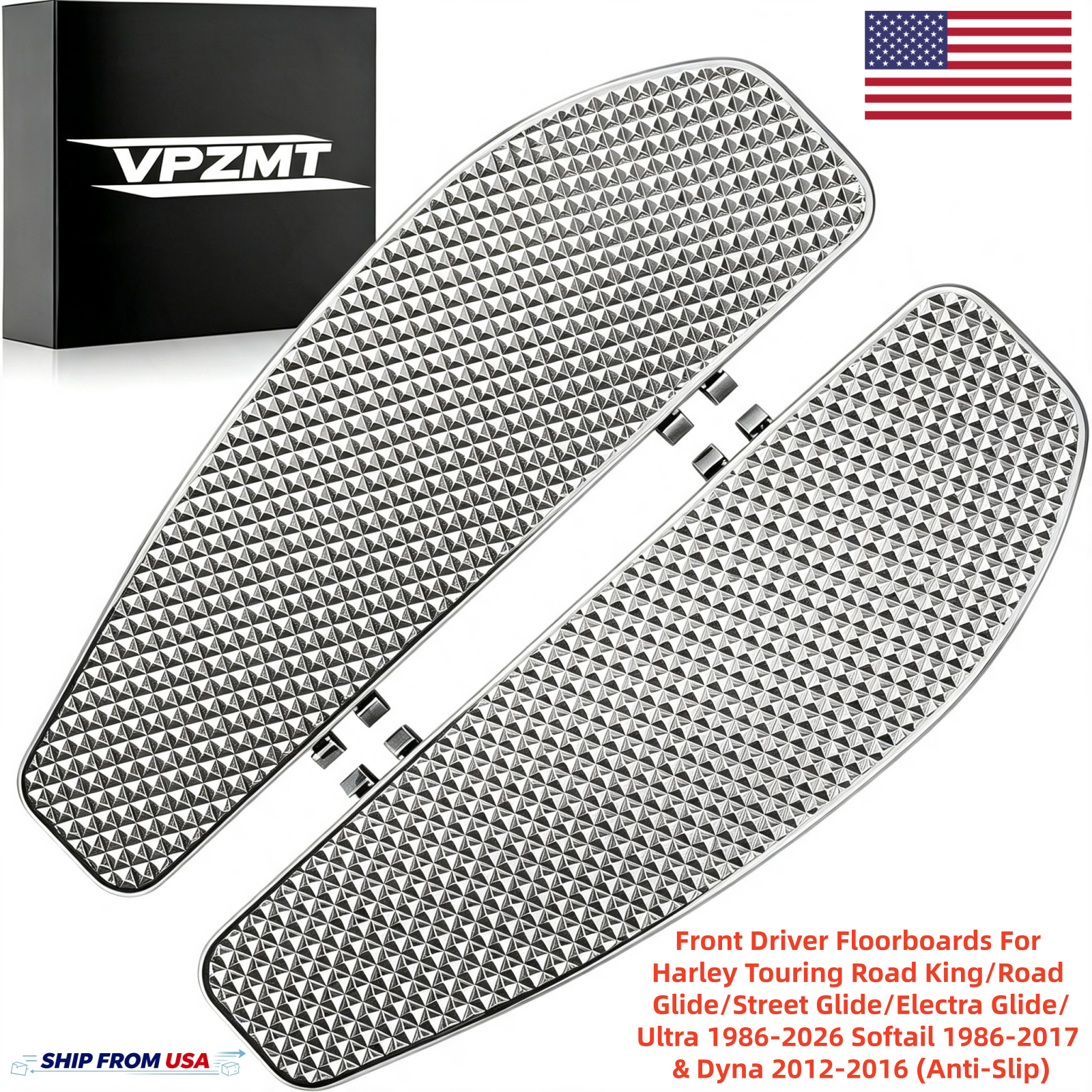 New Front Driver Floorboards For Harley Touring Softail Trike TriGlide 1986-2026