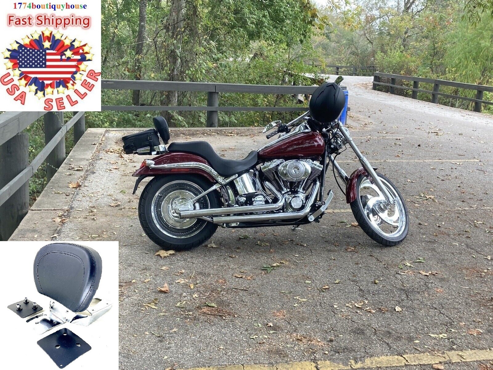 NEW Softail Deuce Backrest sissy bar for Harley Davidson H-D 2000 – 2007 51114
