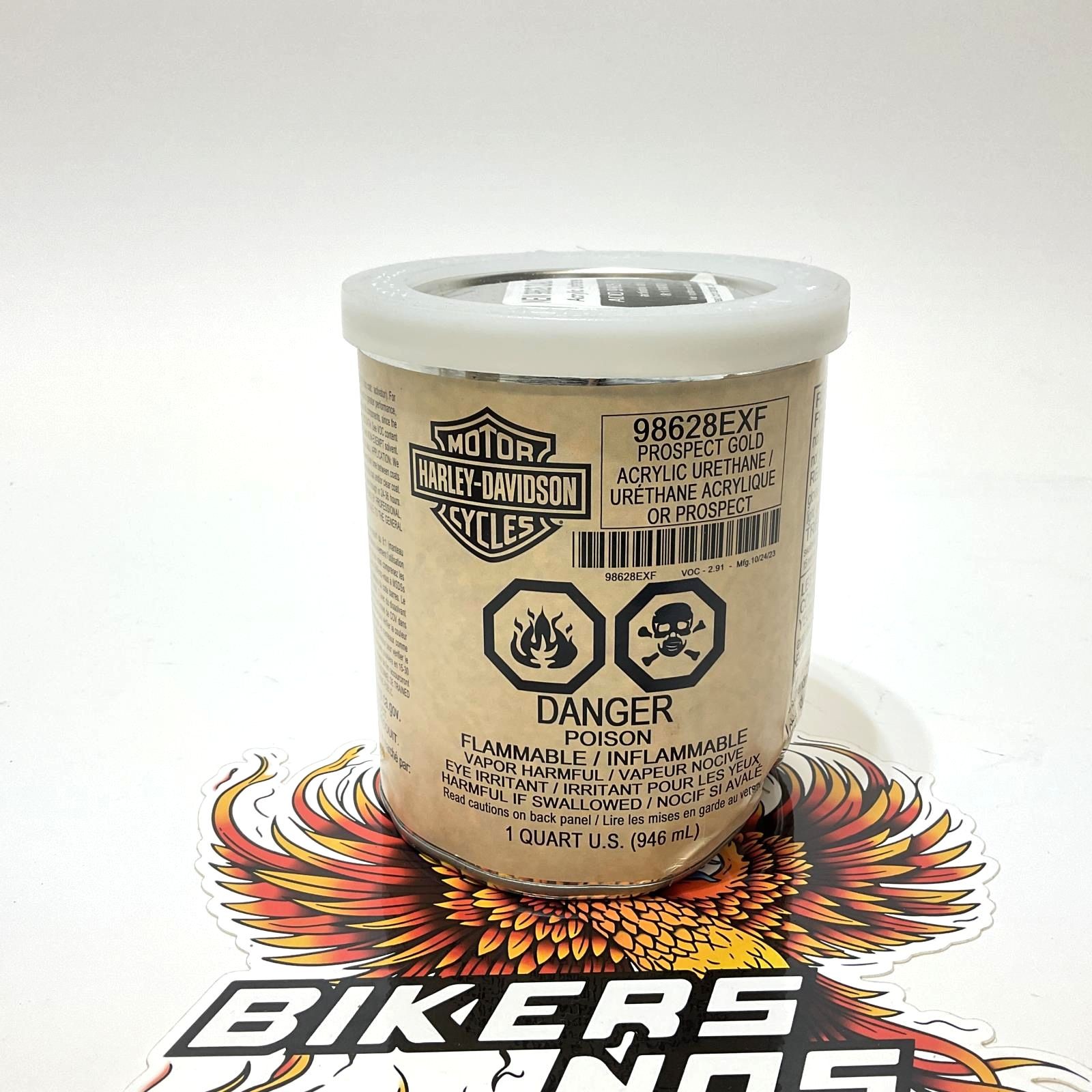NEW Genuine Harley Prospect Gold Acrylic Urethane Quart 98628EXF