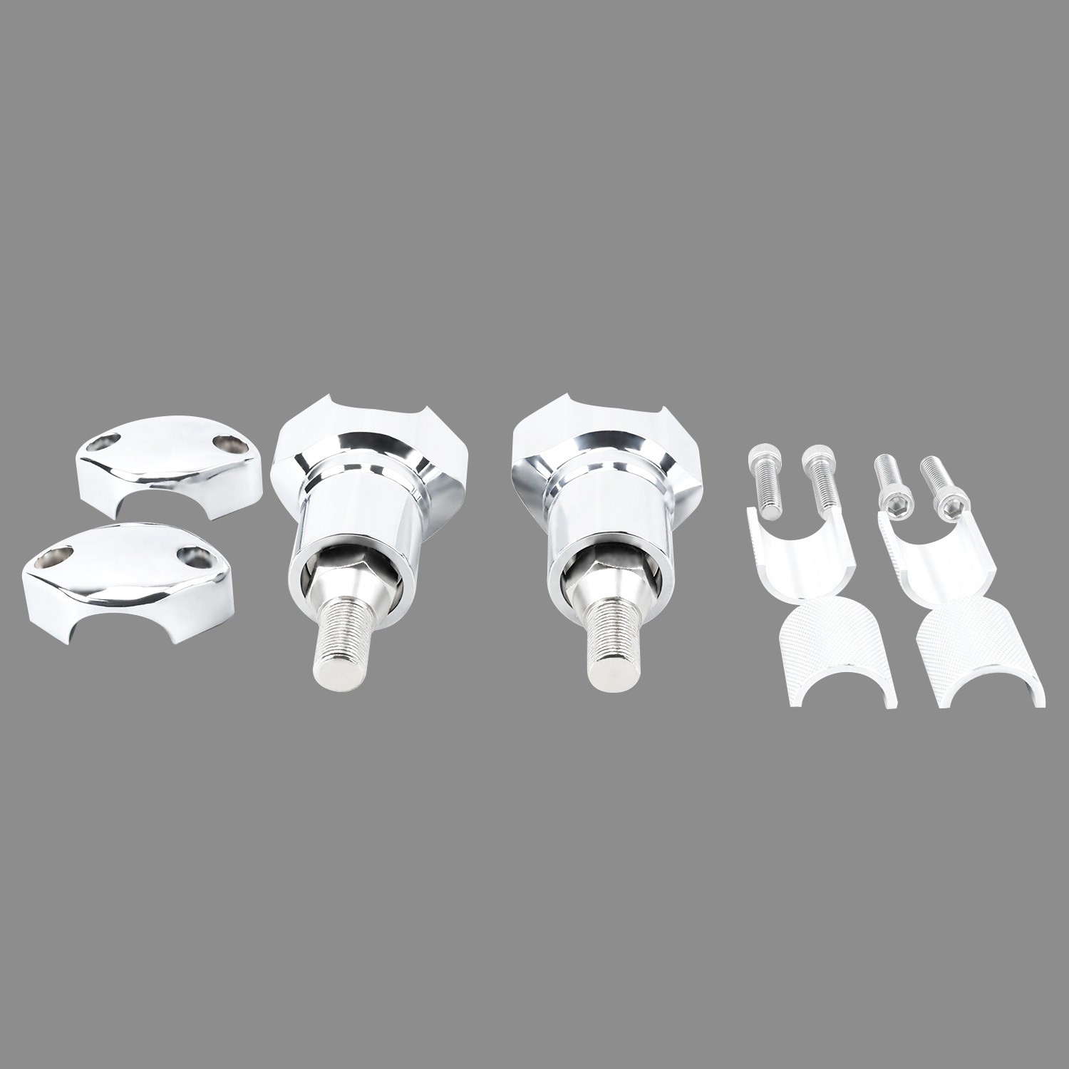 3″ Tall Chrome Risers Clamp for Harley Softail Springer Cross Bones FLSTS FXSTS