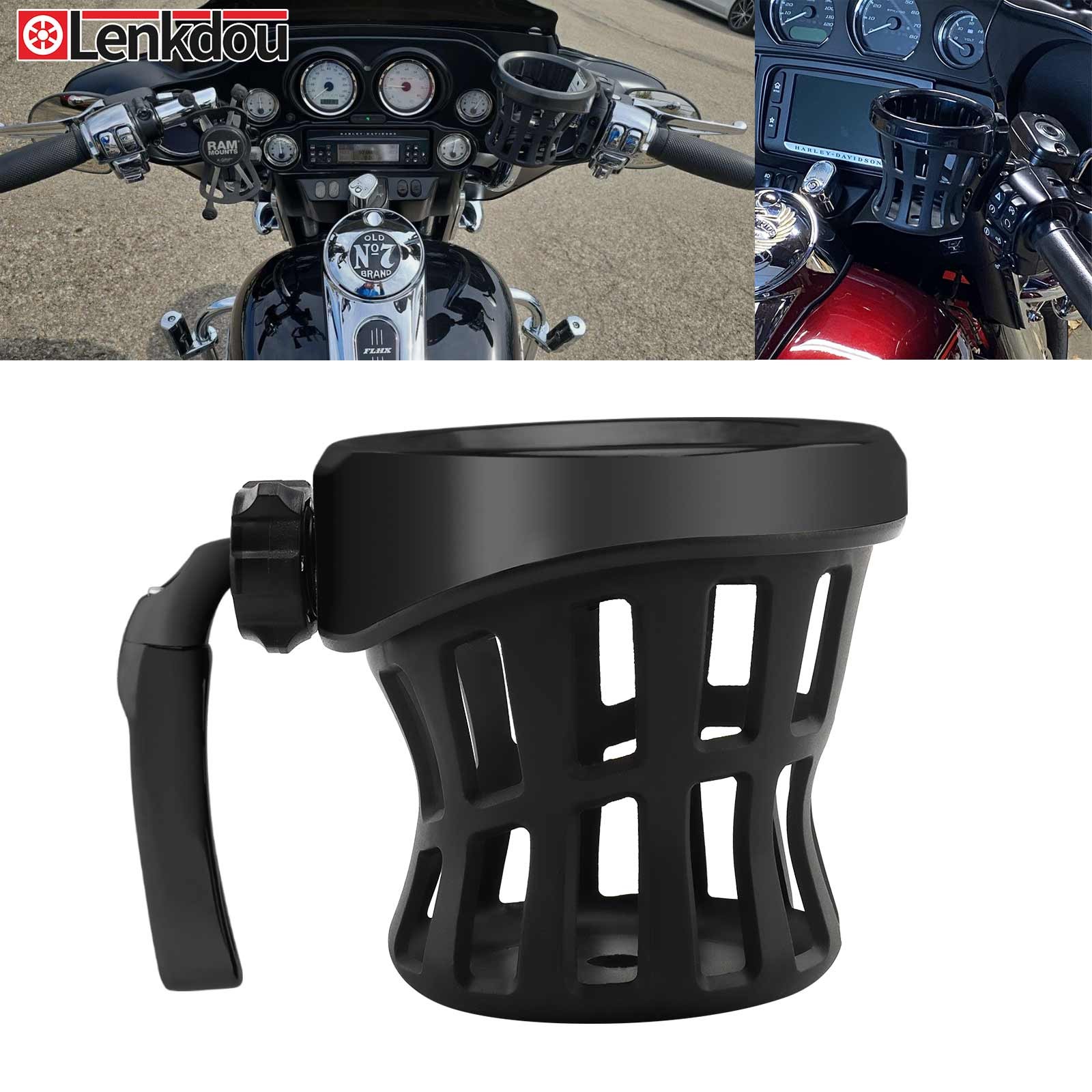 1X Drink Cup Water Bottle Holder For Harley Touring Road King Electra Road Glide