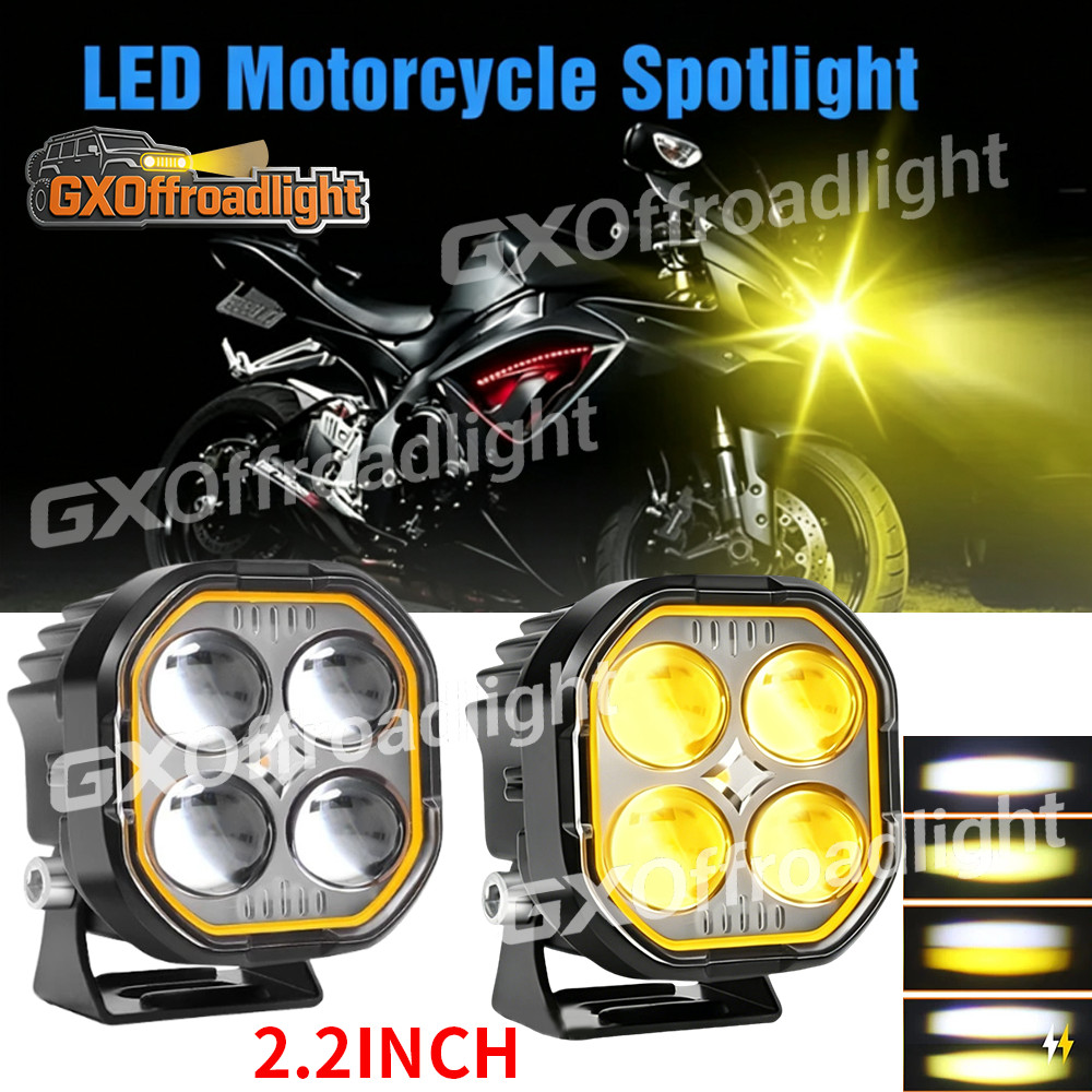 2X 2” LED Work Light Pod Auxiliary Driving Fog Amber/White Motorcycle ATV UTV