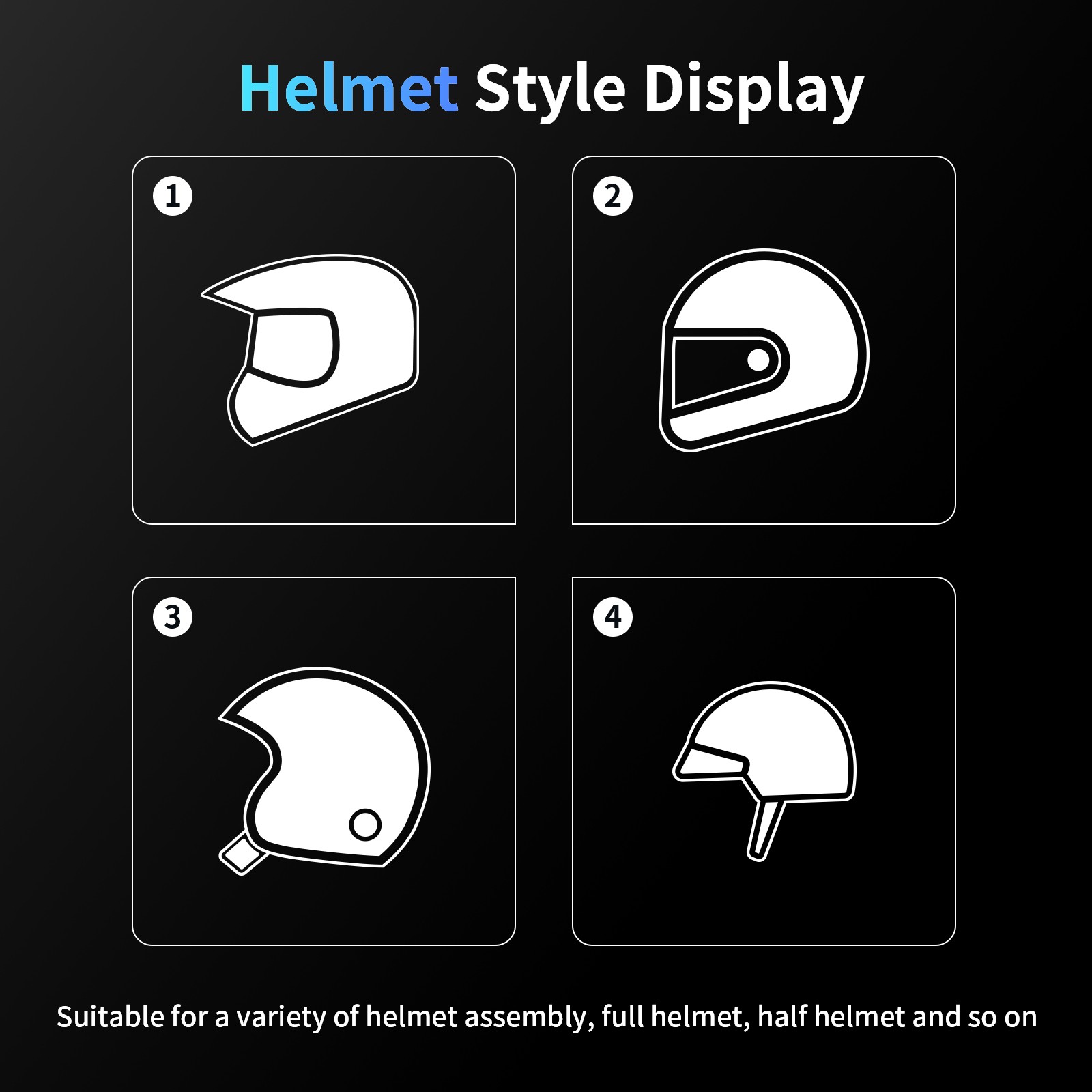 2x FX-S Motorcycle Helmet Intercom Bluetooth Headset 2-way 1000m Communication