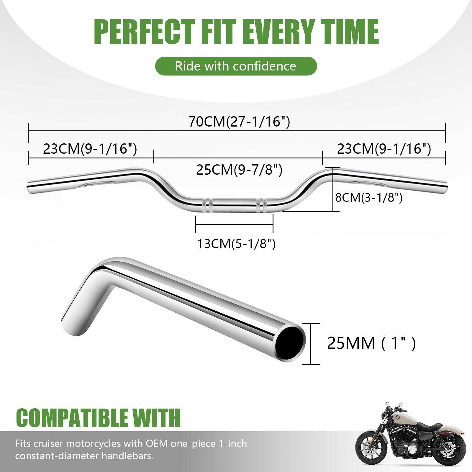 Motorcycle 1″ 25mm Handlebar Tracker Drag Bar For Harley Dyna Sportster Bobber