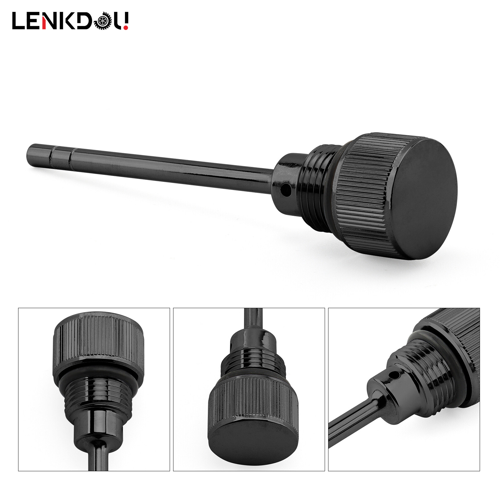 Black Dipstick Transmission Oil Fill Plug US For Harley Softail 06-23 Dyna 06-23