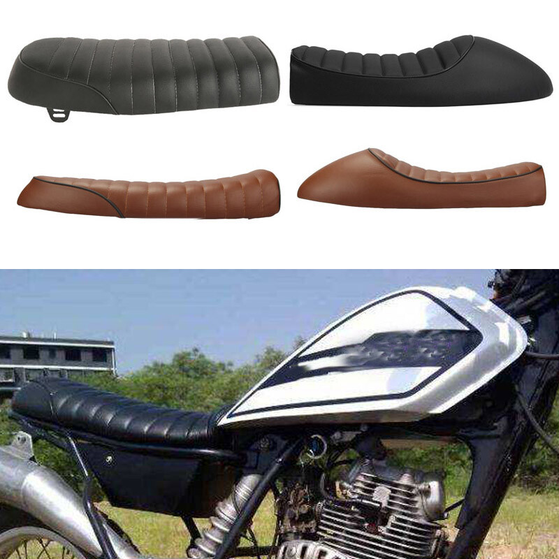 Motorcycle Flat Hump Saddle Retro Cafe Racer Seat Custom for Honda Yamaha Suzuki