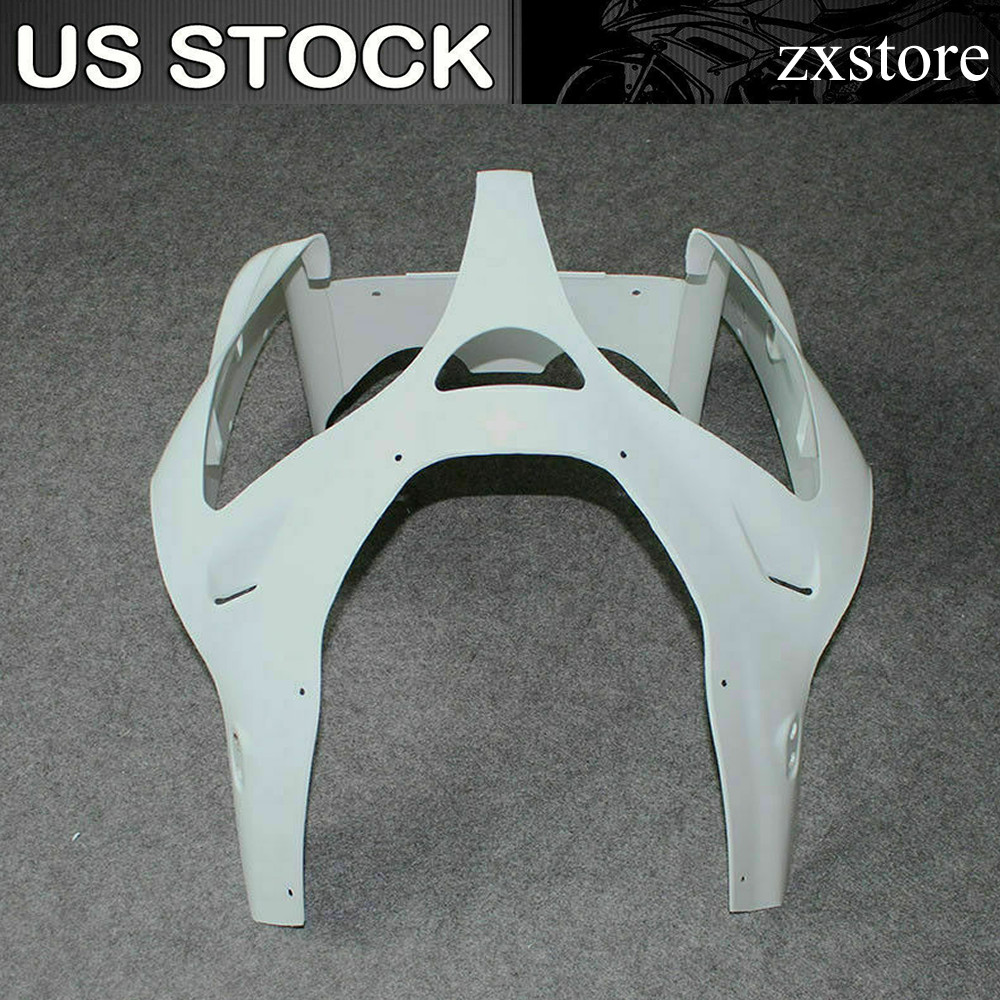 Unpainted Raw Front Nose Cowl Fairing For Kawasaki NINJA ZX6R 00-02/ZZR600 05-08