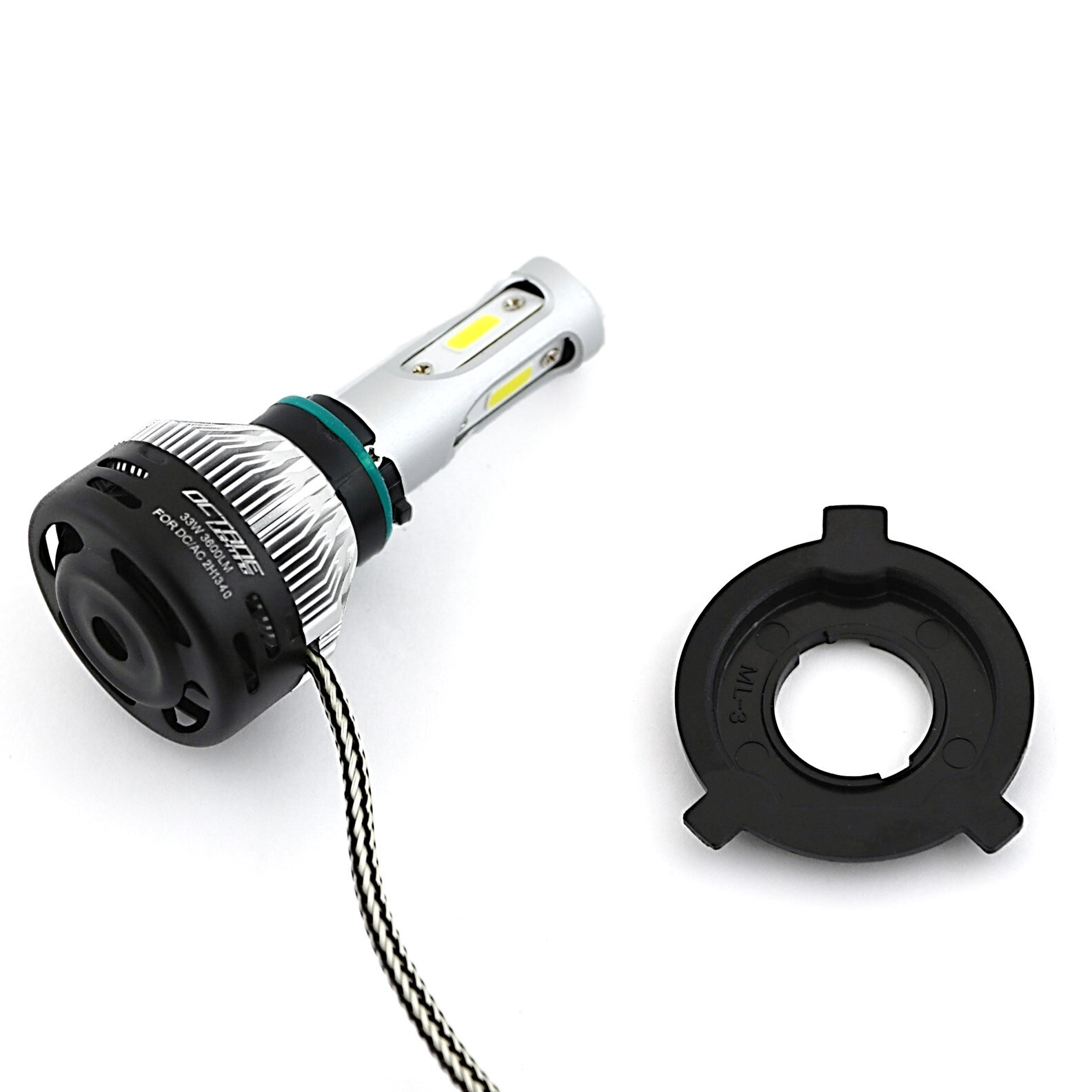 6V 6500k SMD 360° LED White Motorcycle 5.75″ H4 Headlight Hi/Low Light Bulb Each