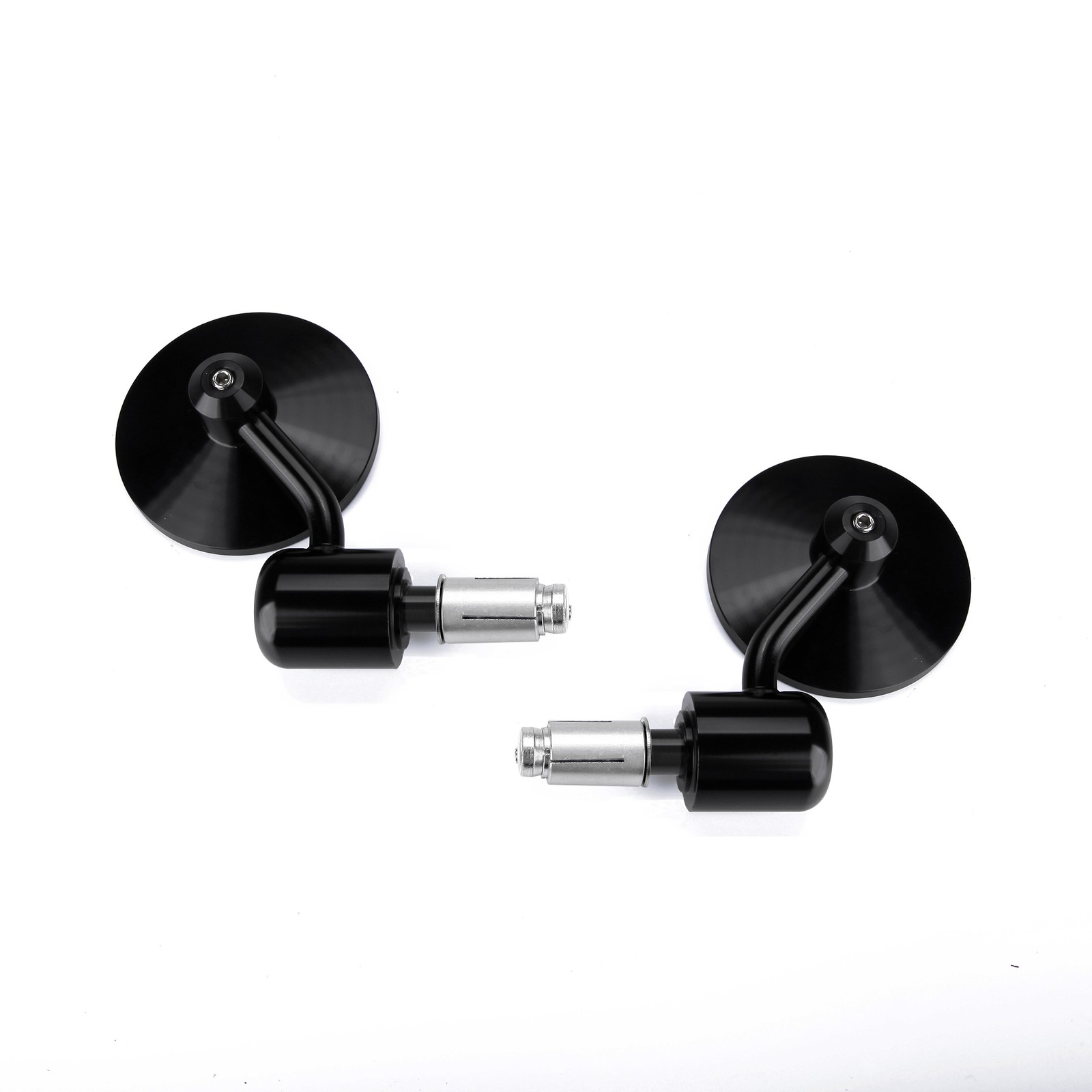3″ Round 7/8″ Handle Bar End Side Mirrors Black For Motor Naked Buell XB9S XB12S