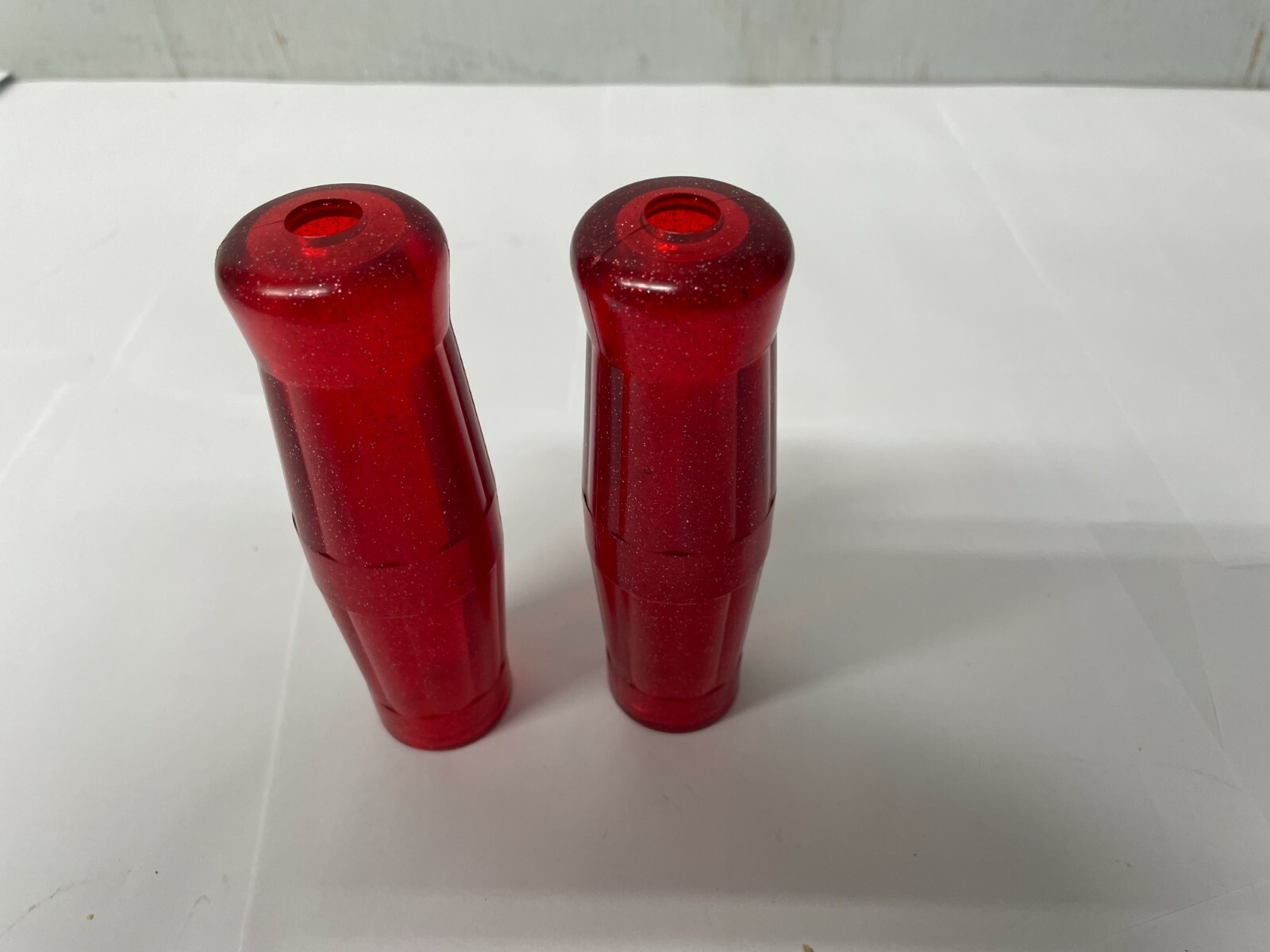 Honda Vintage style red Metal flake coke bottle street bike Grips 7/8″ 130MM