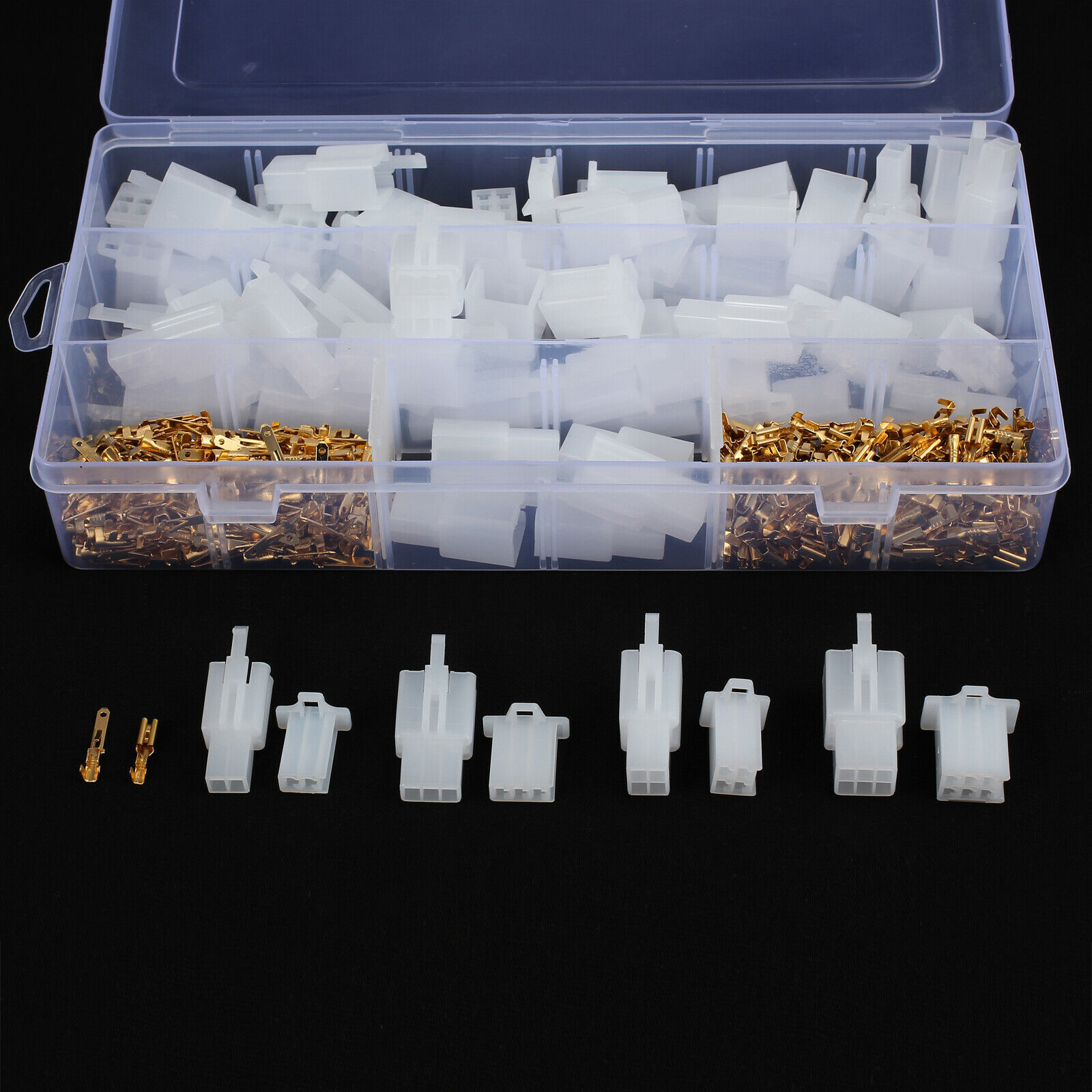 380Pcs Motorcycle Connector Wiring Loom Automotive Harness Terminal Repair Tools