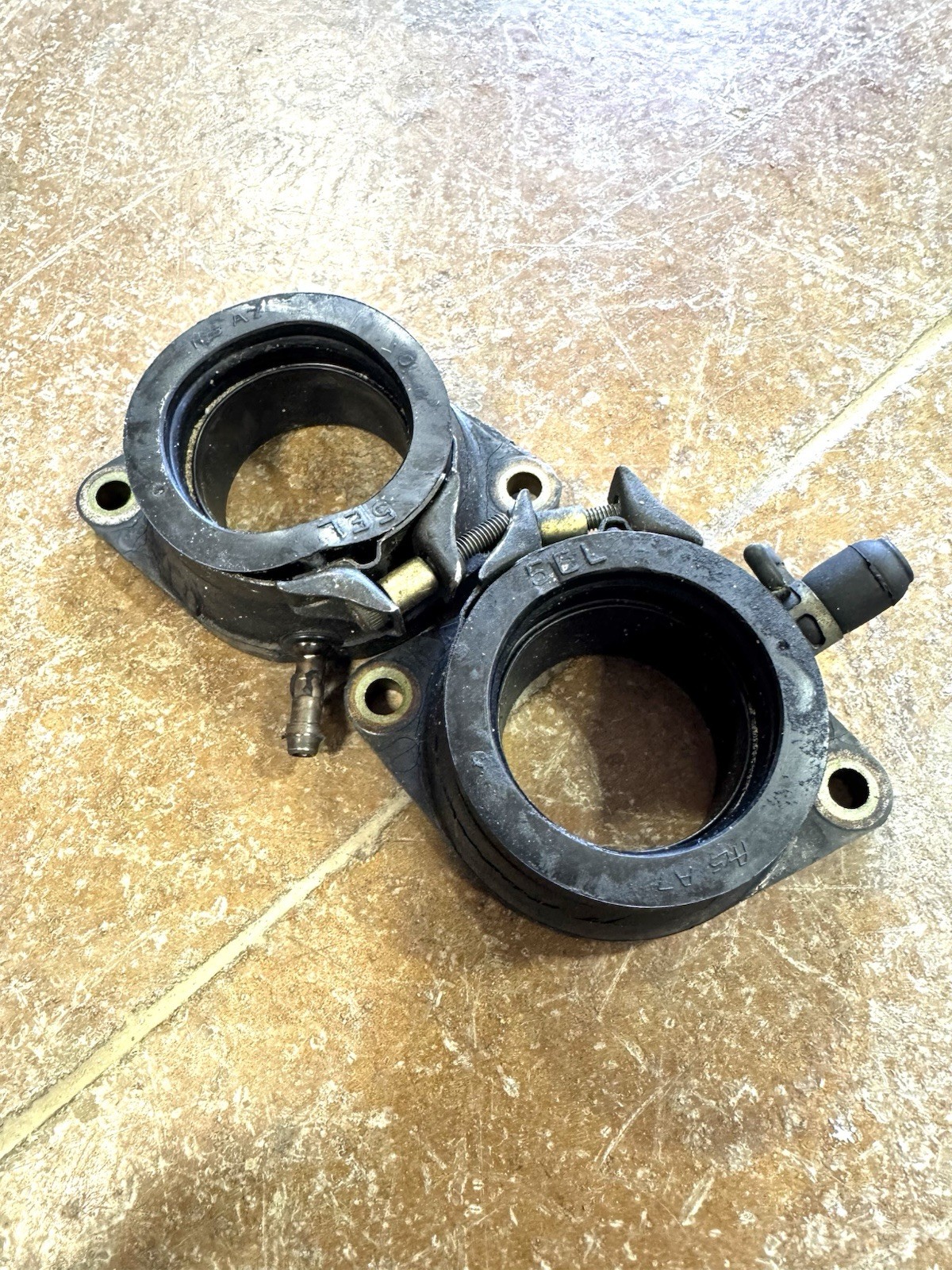 1999-2009 Yamaha V-Sta 1100 OEM Carburetor Intakes 5EL-13586-00-00/13596