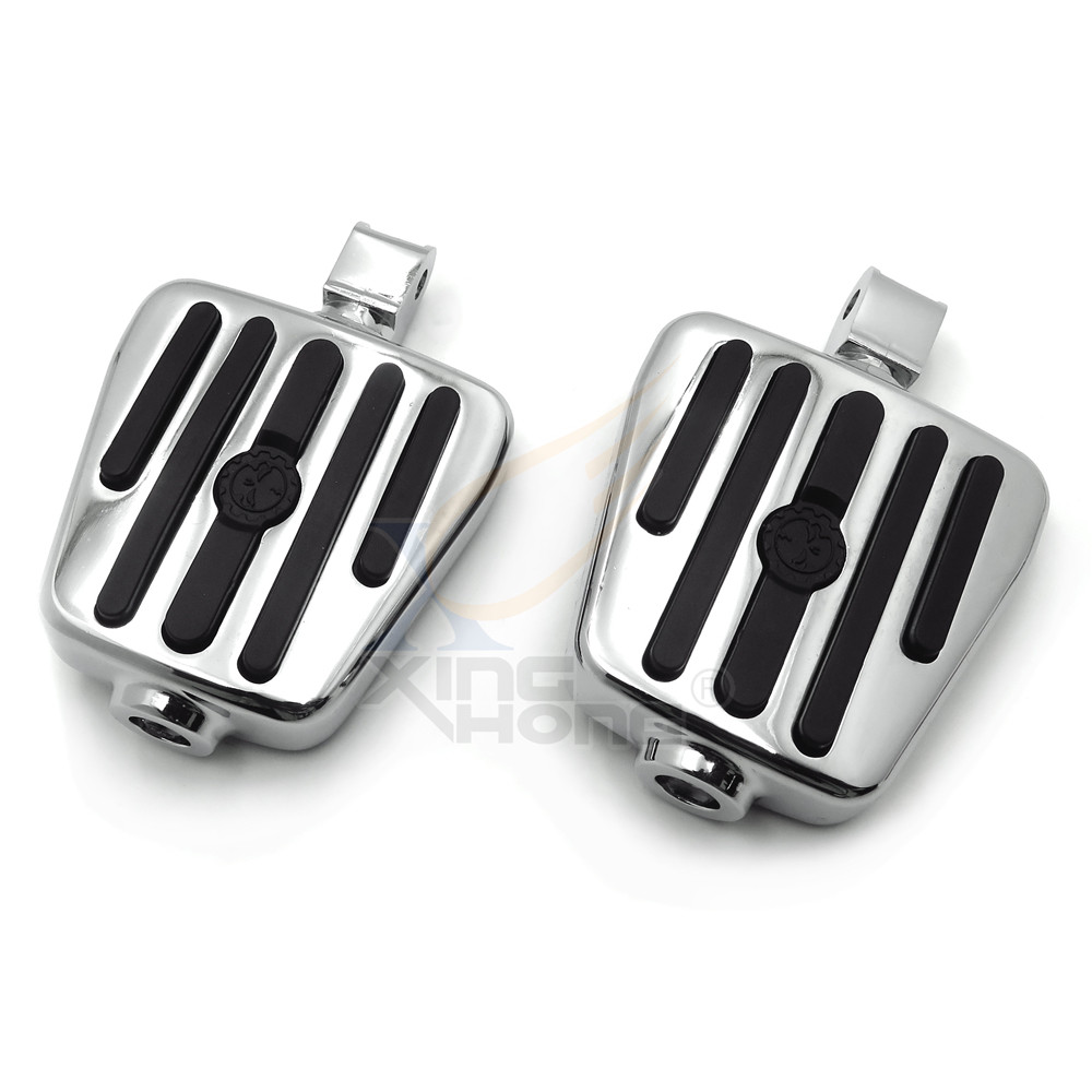 Chrome & Rubber footpegs For Honda Stateline Shadow VTX1300C VTX1800C VTX1800F