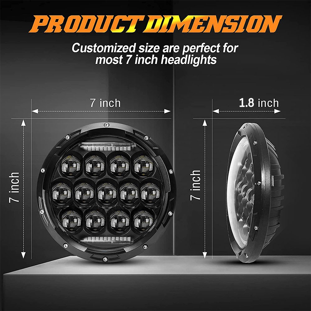 7″ inch LED Round Headlight Hi/Low For Harley Street Glide Softail FLHX F