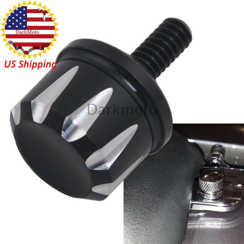 Black Egde Cut Rear Seat Bolt Screw For Harley Sportster Street Glide 1996-up