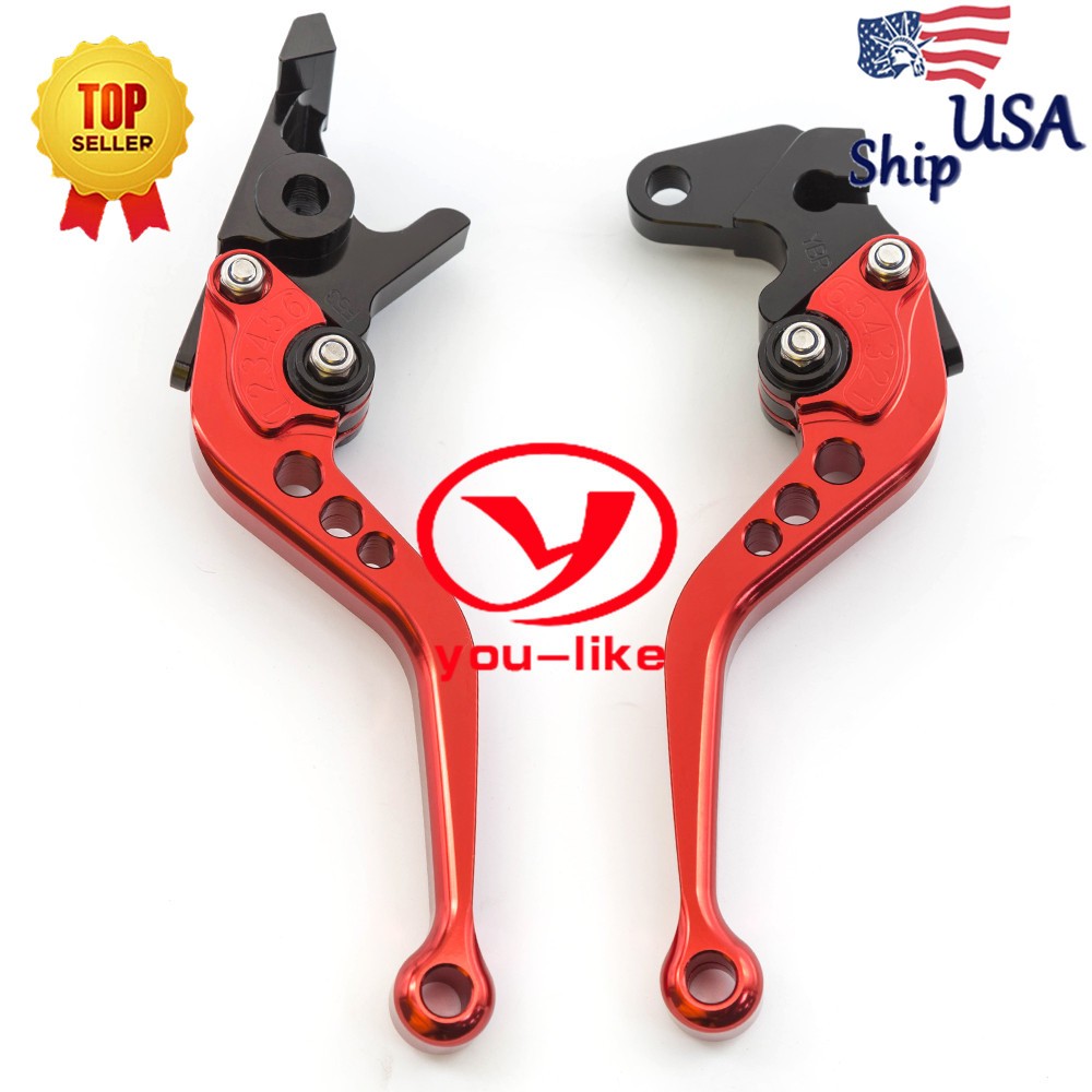 For Yamaha CNC Short Brake Clutch Levers R6S CANADA VERSION 2007-2009 2008 Red