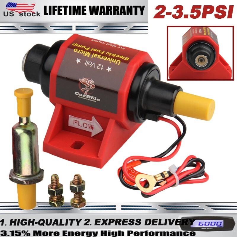 Universal Electric Fuel Pump Low Pressure 2-3.5PSI Micro 42S Gasoline Carburetor
