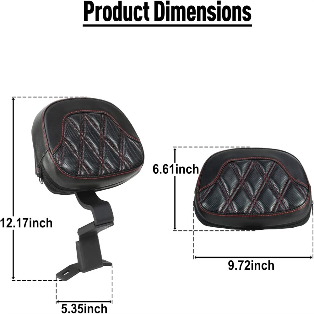 Front Driver Mid Cushion Backrest Pad For Harley CVO Road Glide FLTRXSE 2018-22