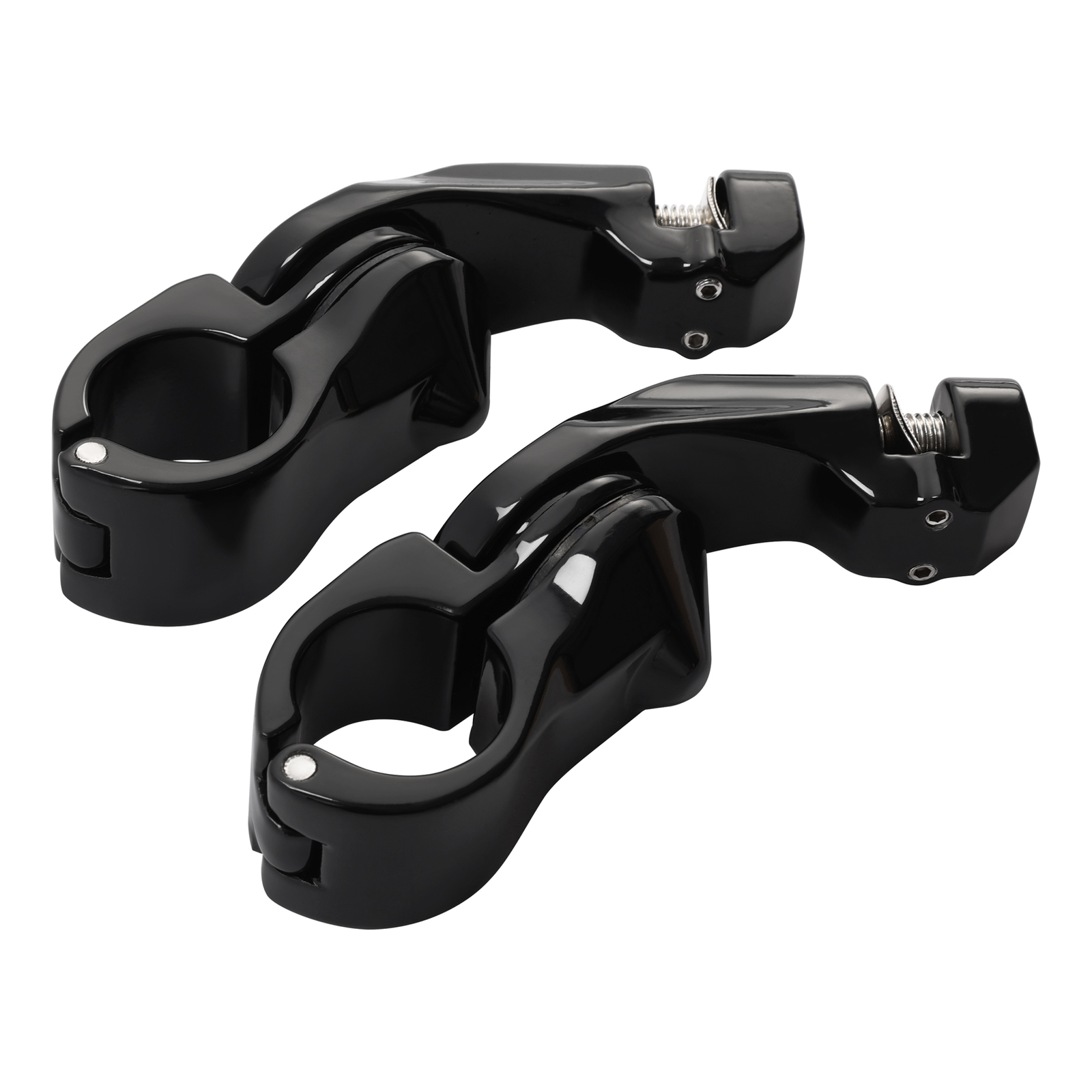 1.25″ Short Angled Adjustable Highway Foot Peg Mount Kit Fit For Harley