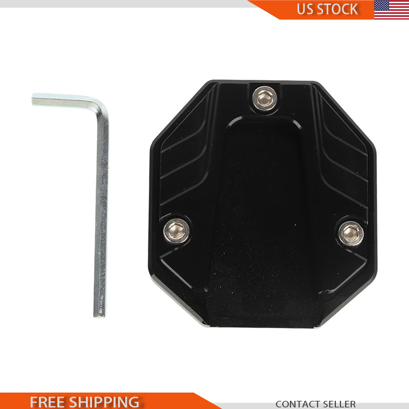 Motorcycle Kickstand Plate, Universal Aluminium Alloy Side Stand PadColor: Black