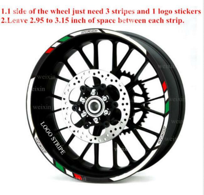For YAMAHA YZ 250/F/FX/WR/X Tire Rim Wheels Sticker Decal Stripes Reflective