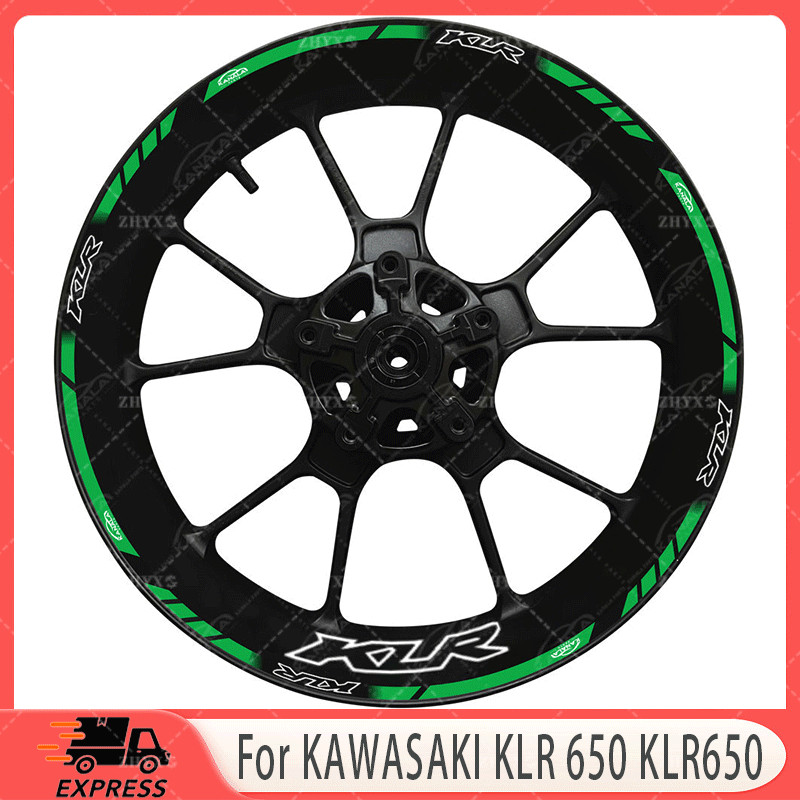 For KAWASAKI KLR 650 KLR650 Motorcycle 17″ Front Wheel + Rear Wheel Hub Sticker