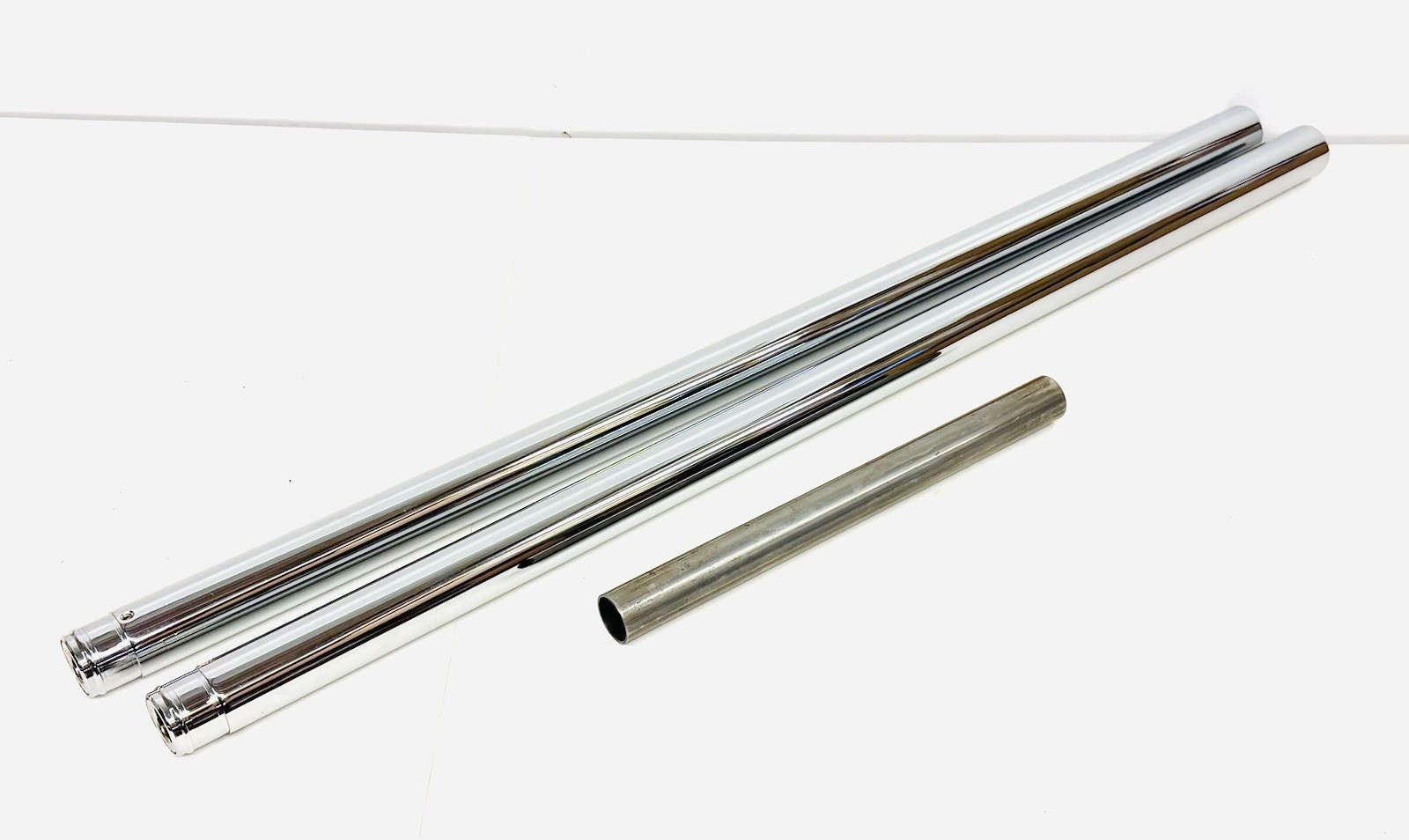 CUSTOM CYCLE ENGINEERING 41MM ULTRA CHROME 38-1/4″ FORK TUBES USA-MADE HARLEY