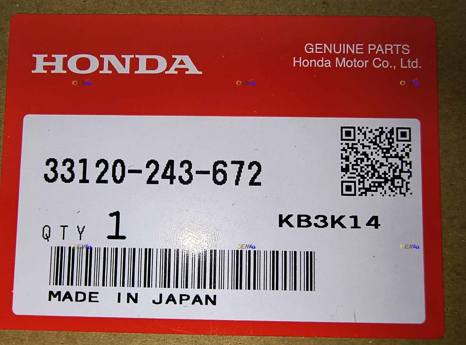 Honda OEM Headlight Bulb 6v Sealed Beam CL CT ST SL XL CA 90-175 33120-243-672