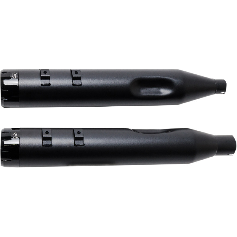 S&S Cycle 4.5″ MK45 Thruster Slip-On Mufflers Black with Black/Machined End Cap