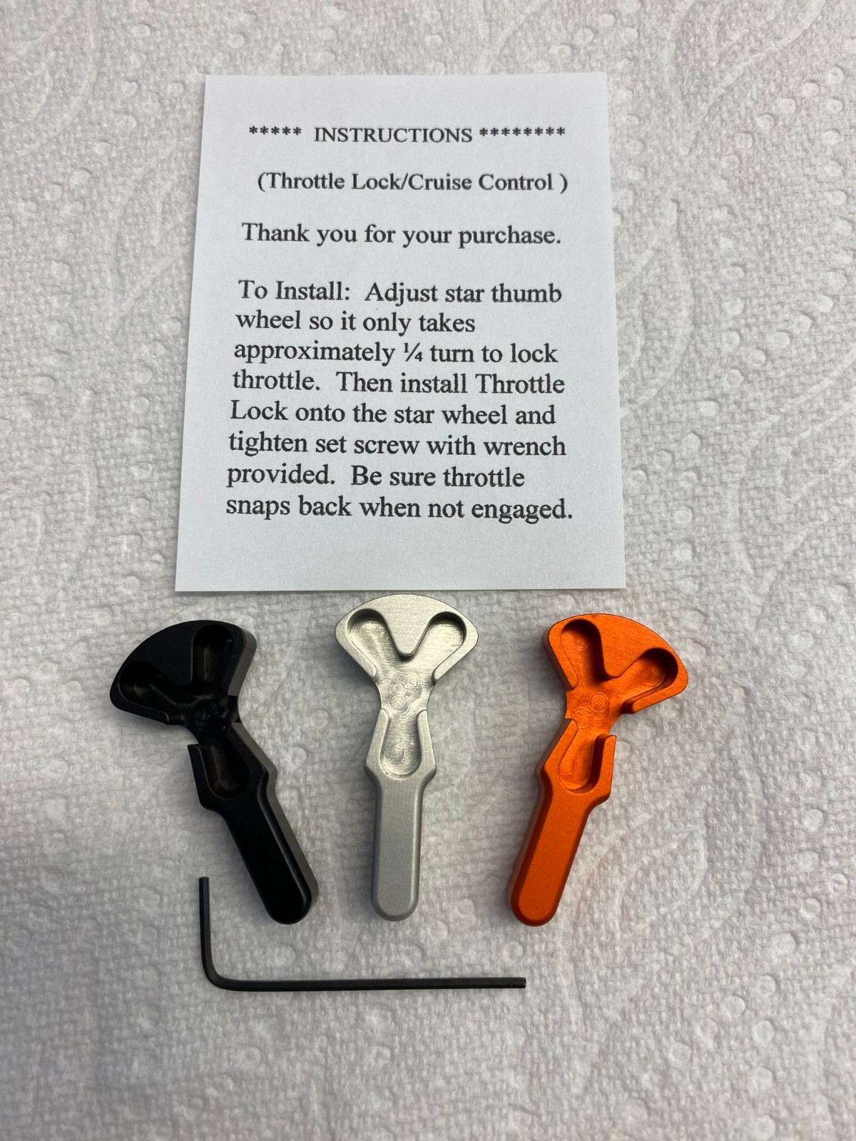 Cruise Control / Throttle Lock (Silver ) for Harley Davidson Non touring models