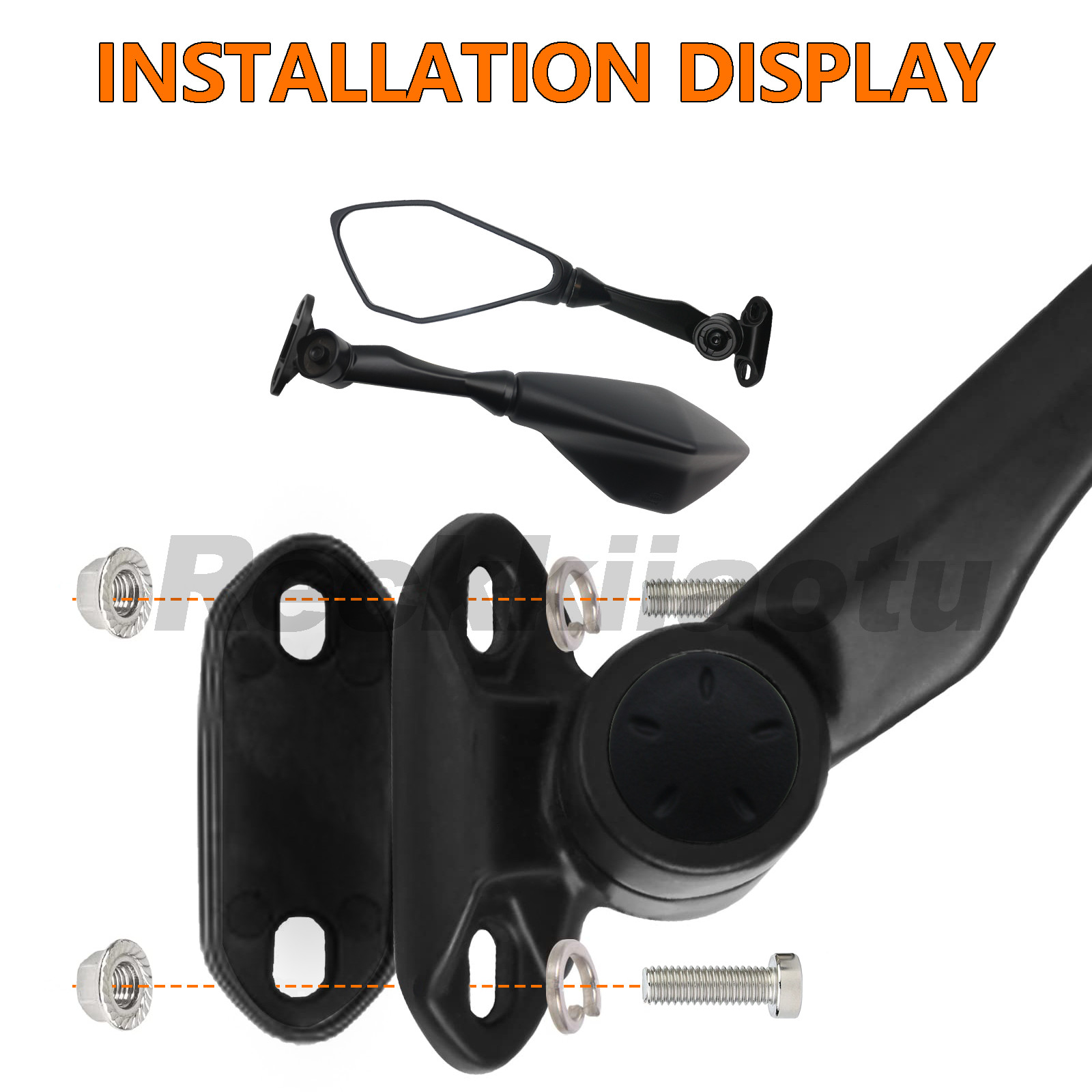 Left & Right Rearview Mirrors For Kawasaki Ninja 400 EX400 2018-2023 2019 2020