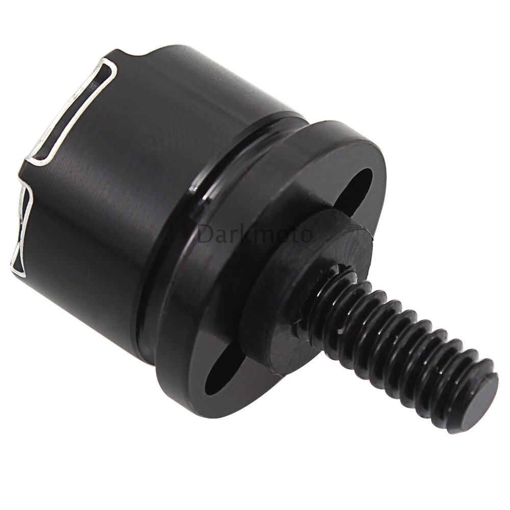 6mm CNC Motorcycle Black and White Lace Billet Rear Passenger Seat Bolt Screw