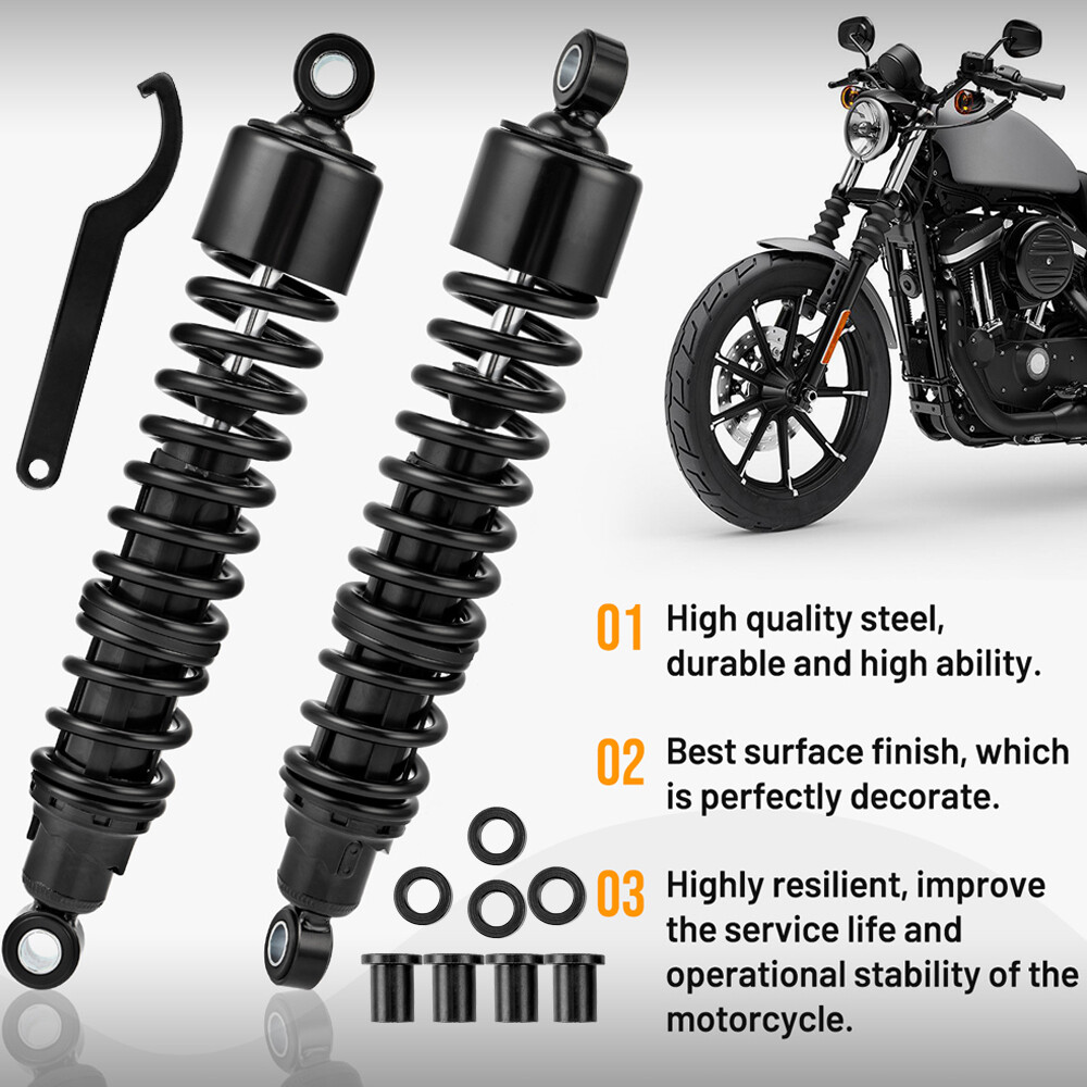 380mm 15″ Rear Shocks Absorbers For Harley Touring Softail Sportster Iron Fatboy