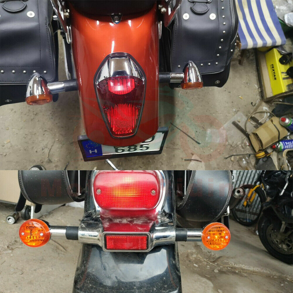 Pair Turn Signals Blinkers For Honda Shadow VT750/1100/VTX 1300 1800 GL Valkyrie