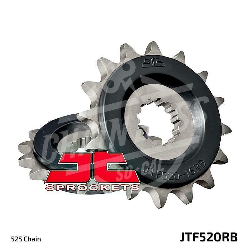JT Sprockets 525 Front Sprocket Rubber Cushioned Steel 17T Natural JTF520.17RB