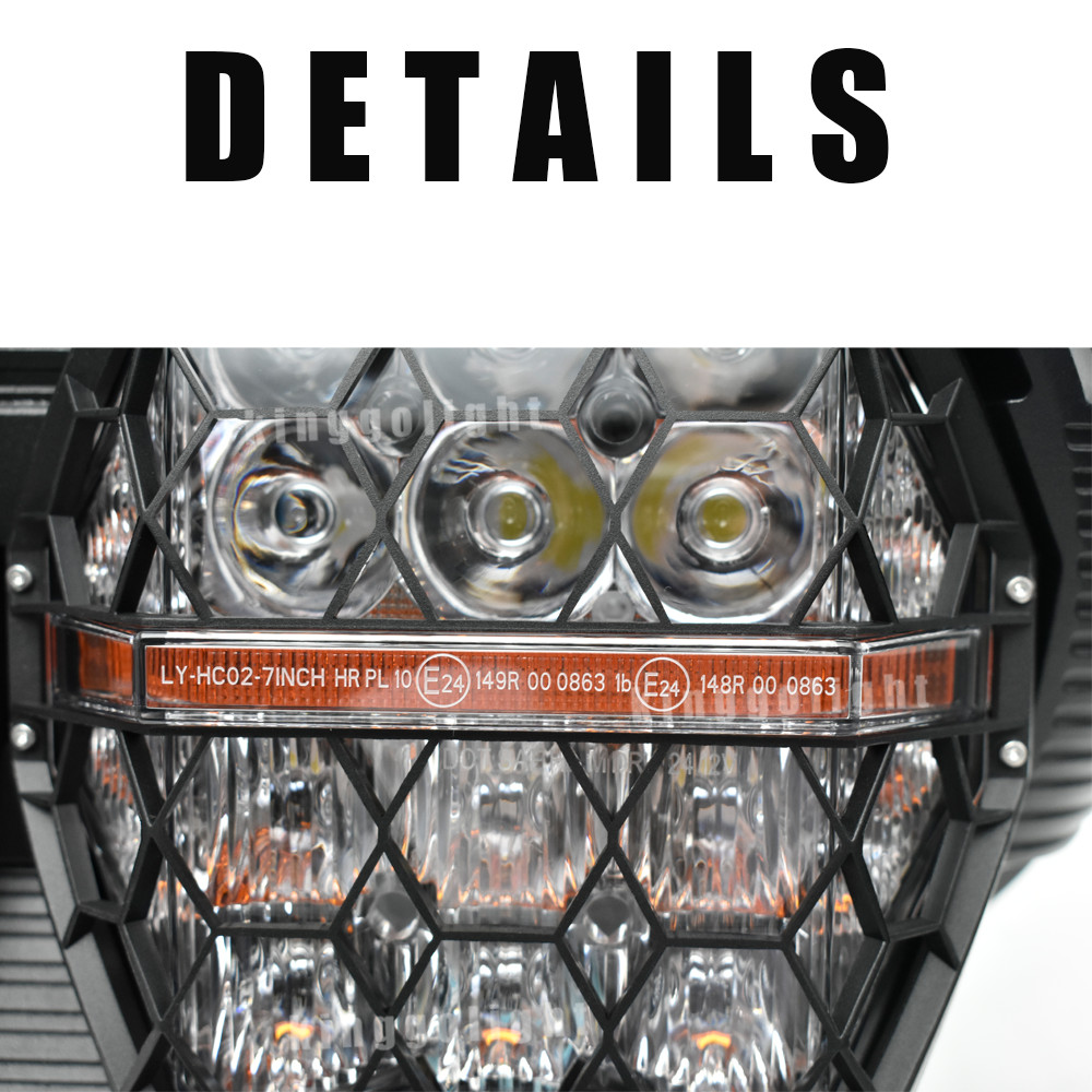 LED Dual Headlight Amber DRL,white Hi/Low beam For Harley Road Glide 2015-2023