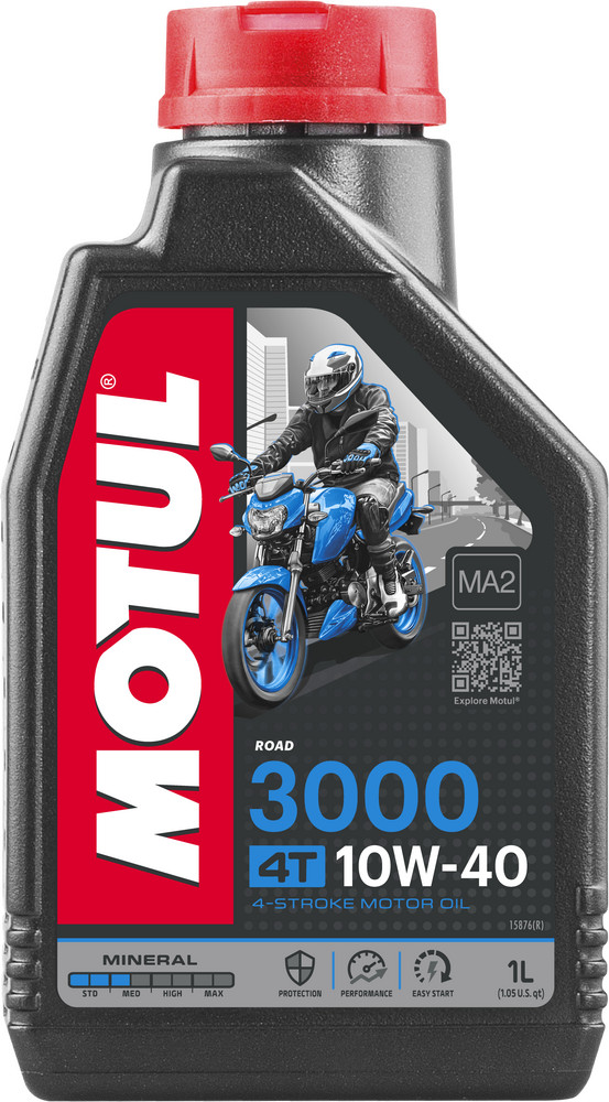MOTUL 3000 Petroleum Oil 4T10W40 1 L (1.05 qt.) 82-20141 [L]