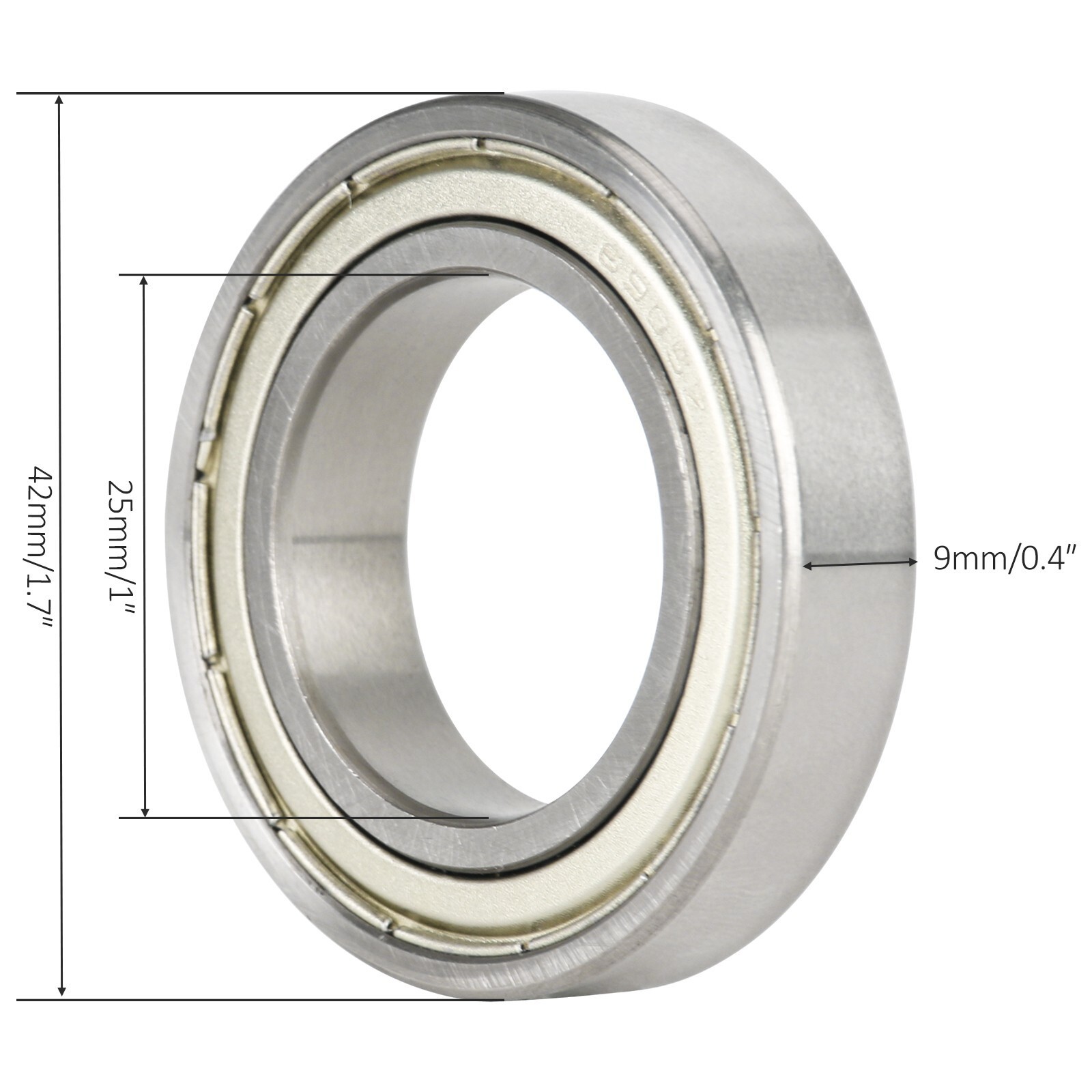 6905Z 42mmx25mmx9mm Steel Shielded Deep Groove Radial Ball Bearing NEW