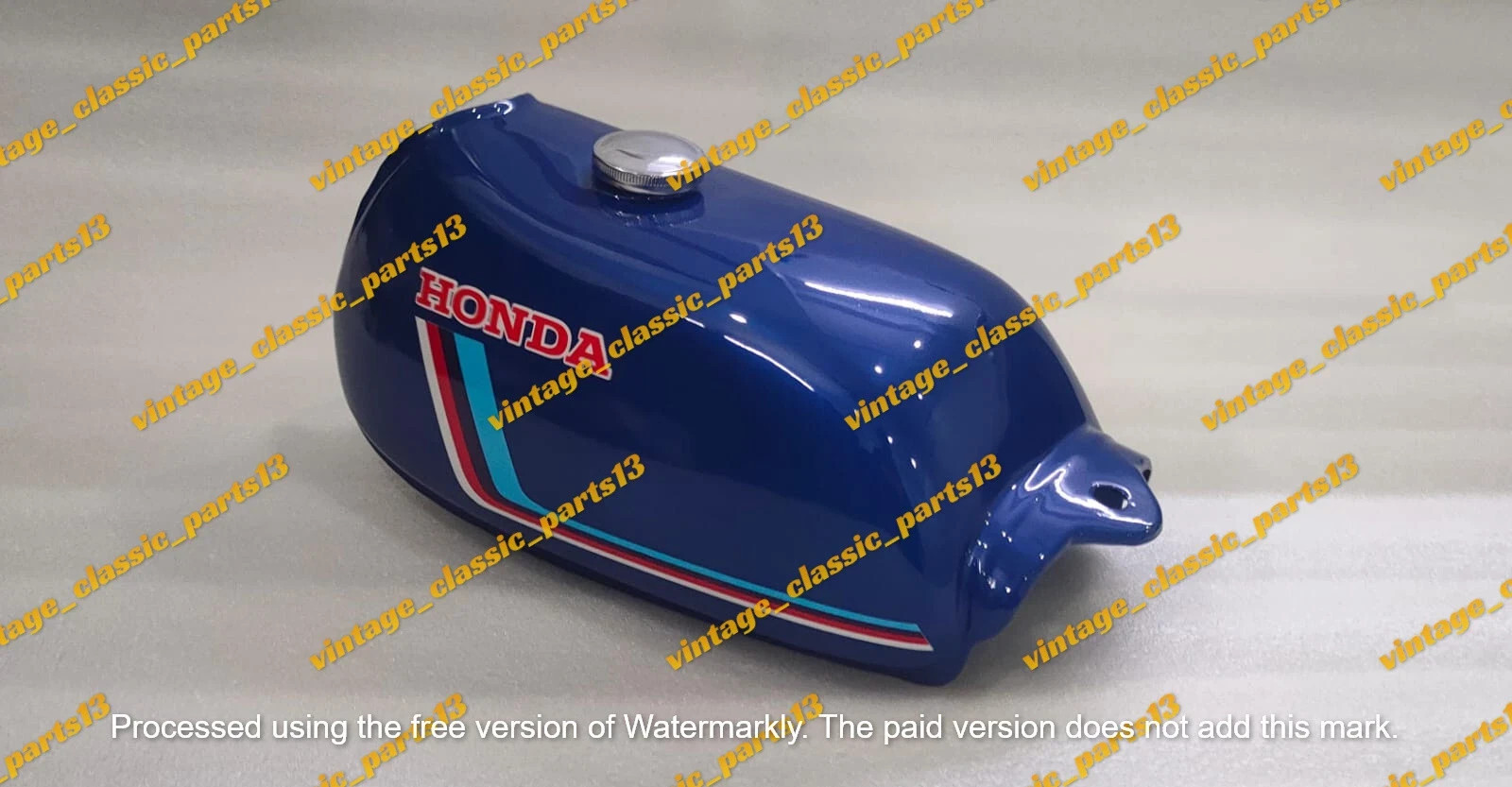 Honda ATC70 Blue Painted Steel Fuel Petrol Gas Tank +Cap 1978-1985 Model