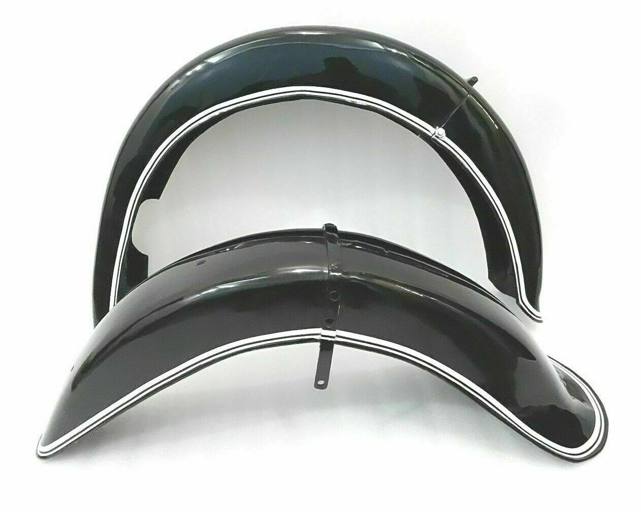 Front And Rear Mudguard Fender Set Black Painted Compatible BMW R71 Bikes