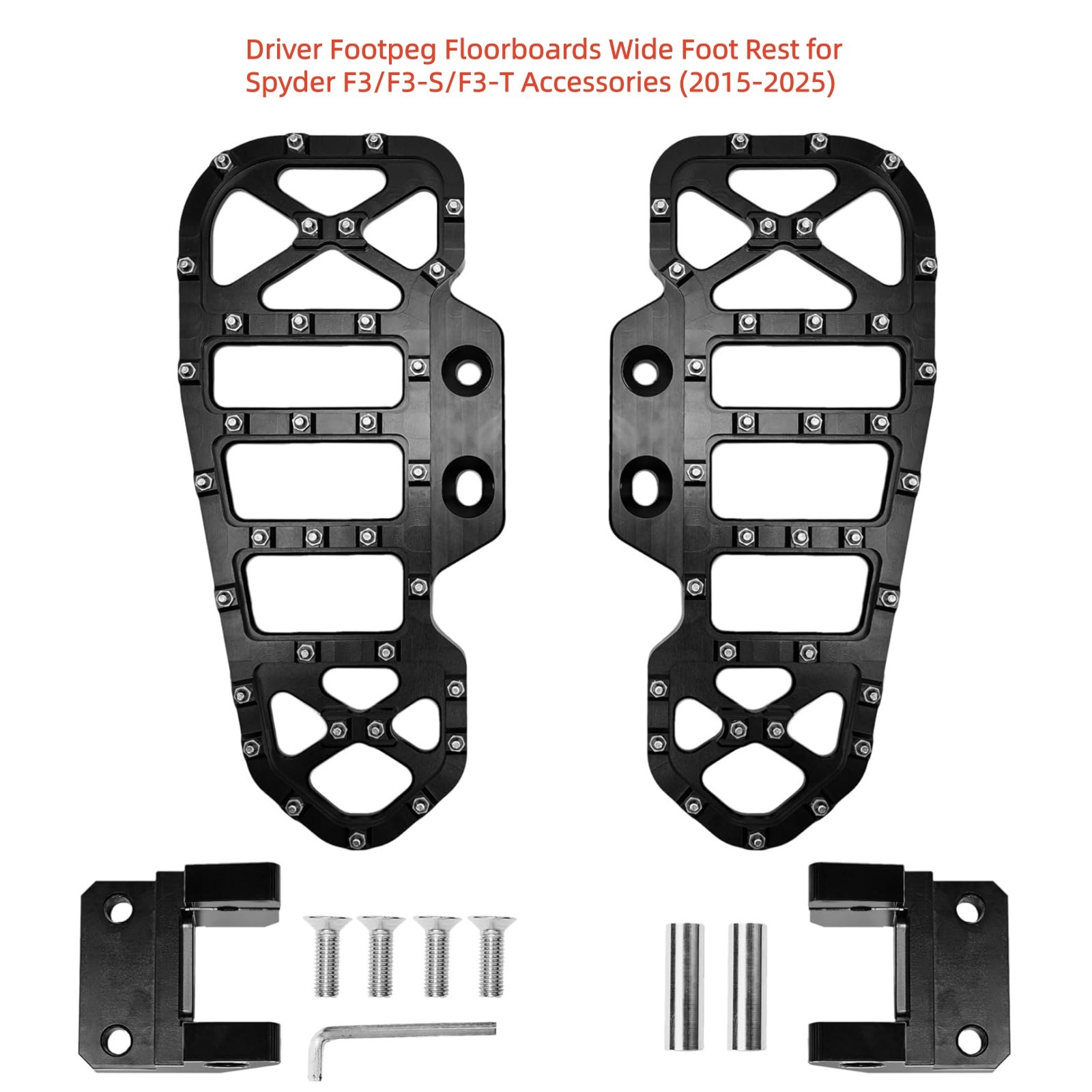 Driver Footpeg Floorboards Wide Foot Rest for Spyder F3/F3-S/F3-T Accessories
