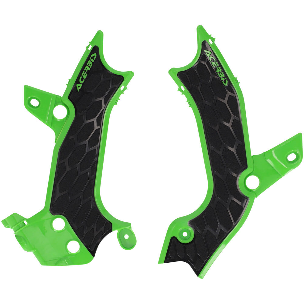 Acerbis X-Grip Frame Guards Green/Black For Kawasaki KX450 X 2024-2025