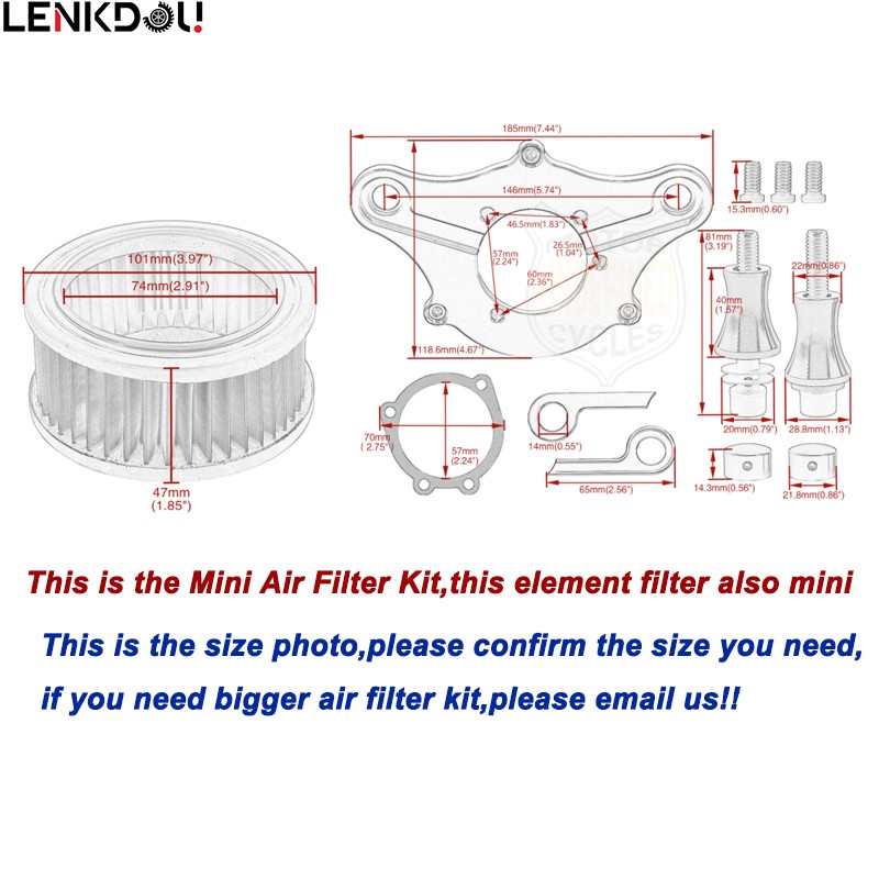 Air Cleaner Intake Filter Kit For Harley Touring Road Street Glide Softail Dyna
