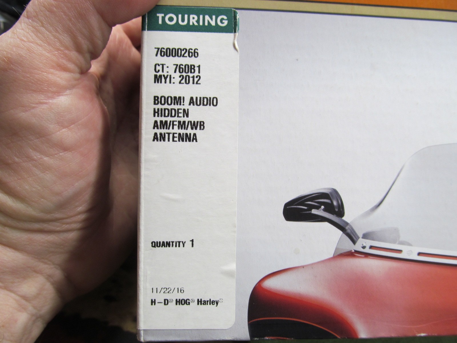 Harley Davidson Boom! Audio AM/FM/WB Hidden Antenna 1998-2013 Touring & Trike