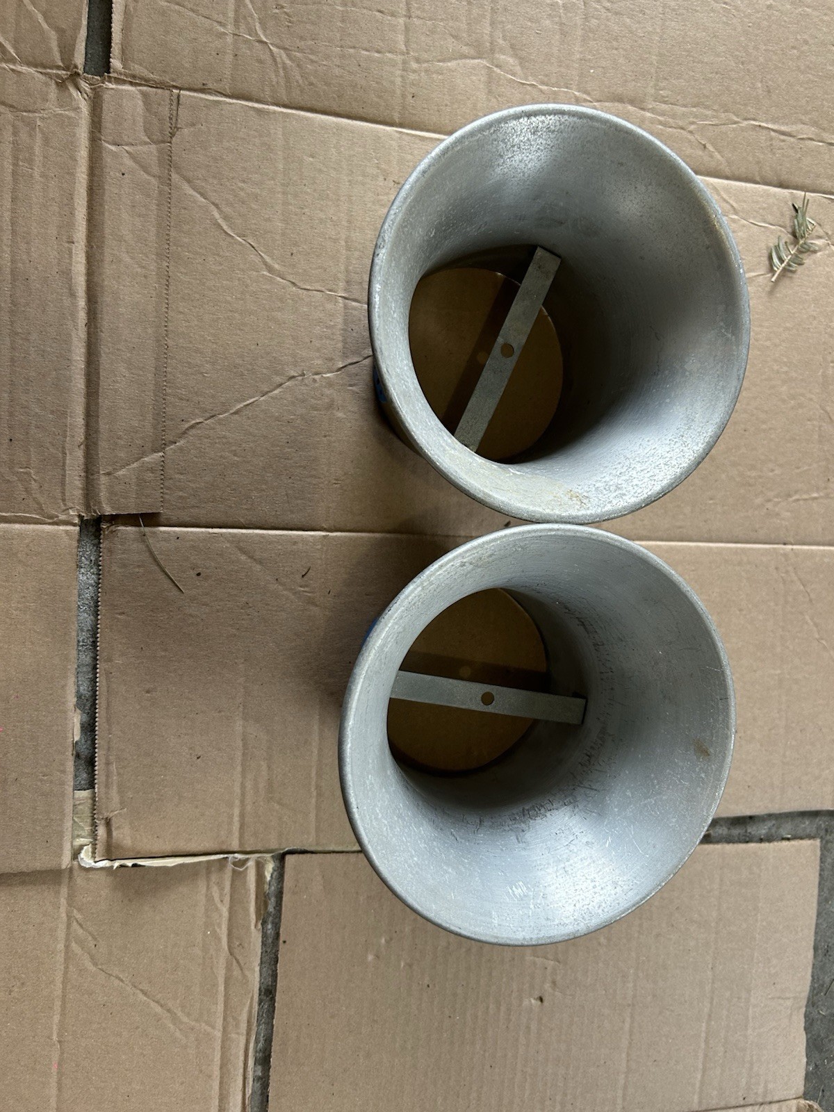 Vintage Spun Aluminum Velocity Stacks