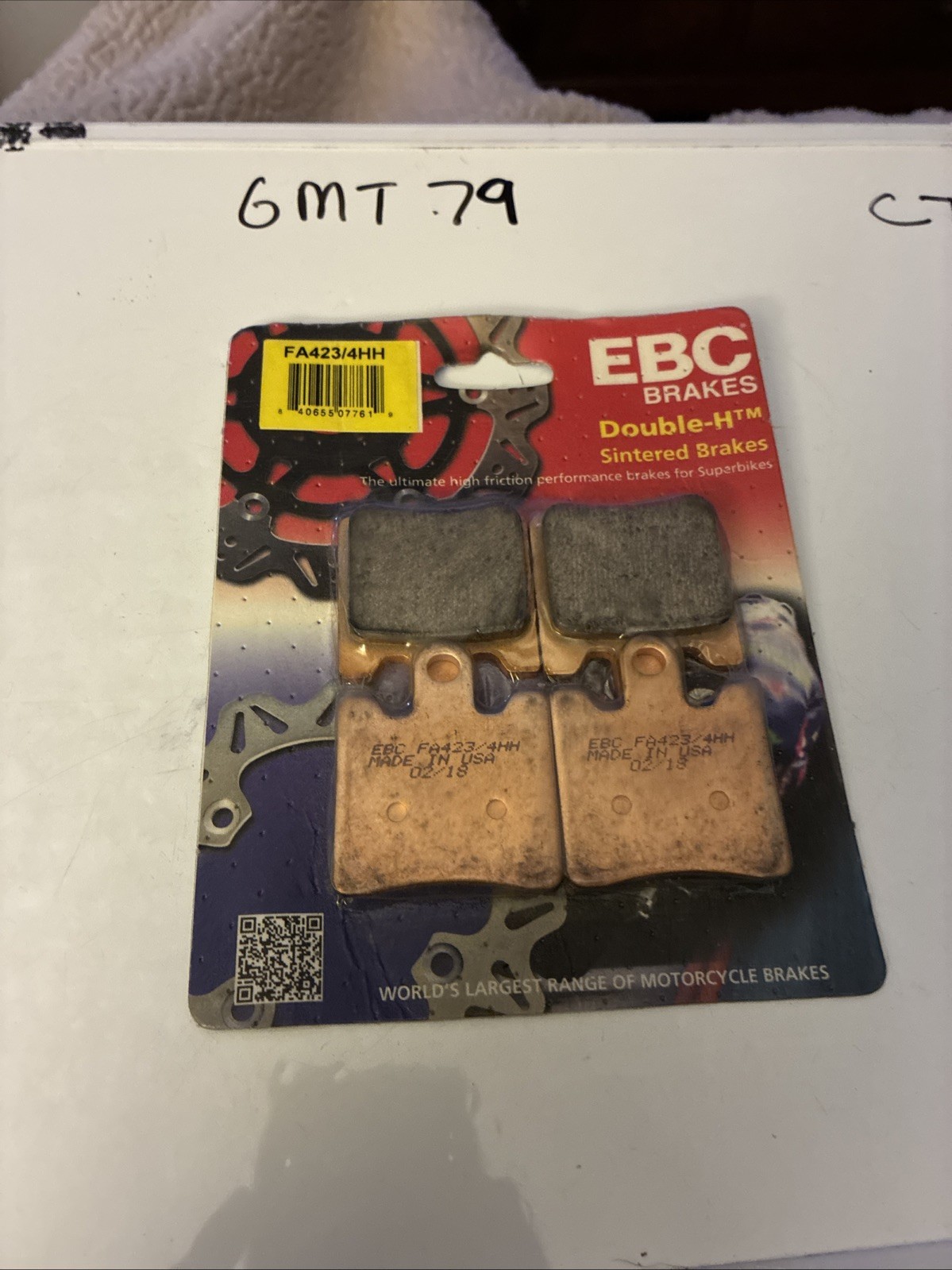 (1) EBC HH Brake Pads Front #FA423/4HH for Yamaha/Triumph FJR1300/Trophy SE Nos